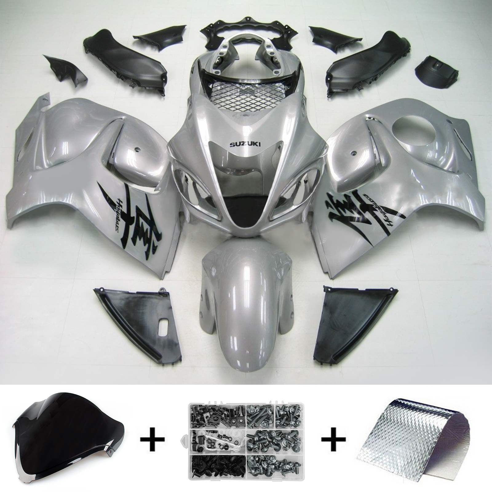 2008-2020 SUZUKI HAYABUSA GSX1300 Amotopart vstrekovacia kapotážová súprava karosérií PLASTNÉ ABS #108