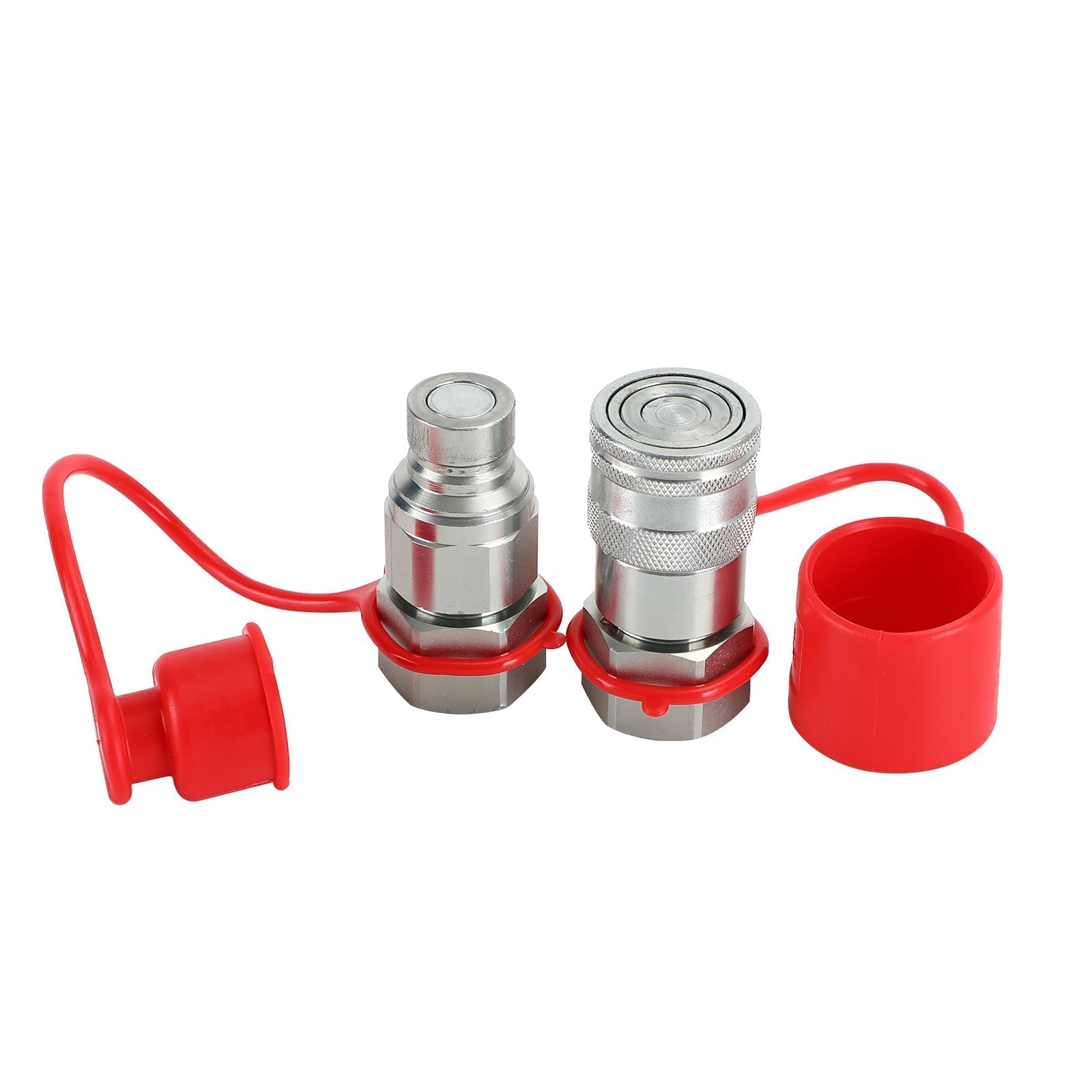 3/4" NPT-paar hydraulische snelkoppeling met vlakke voorkant voor skid-steer voor Bobcat ISO 16028