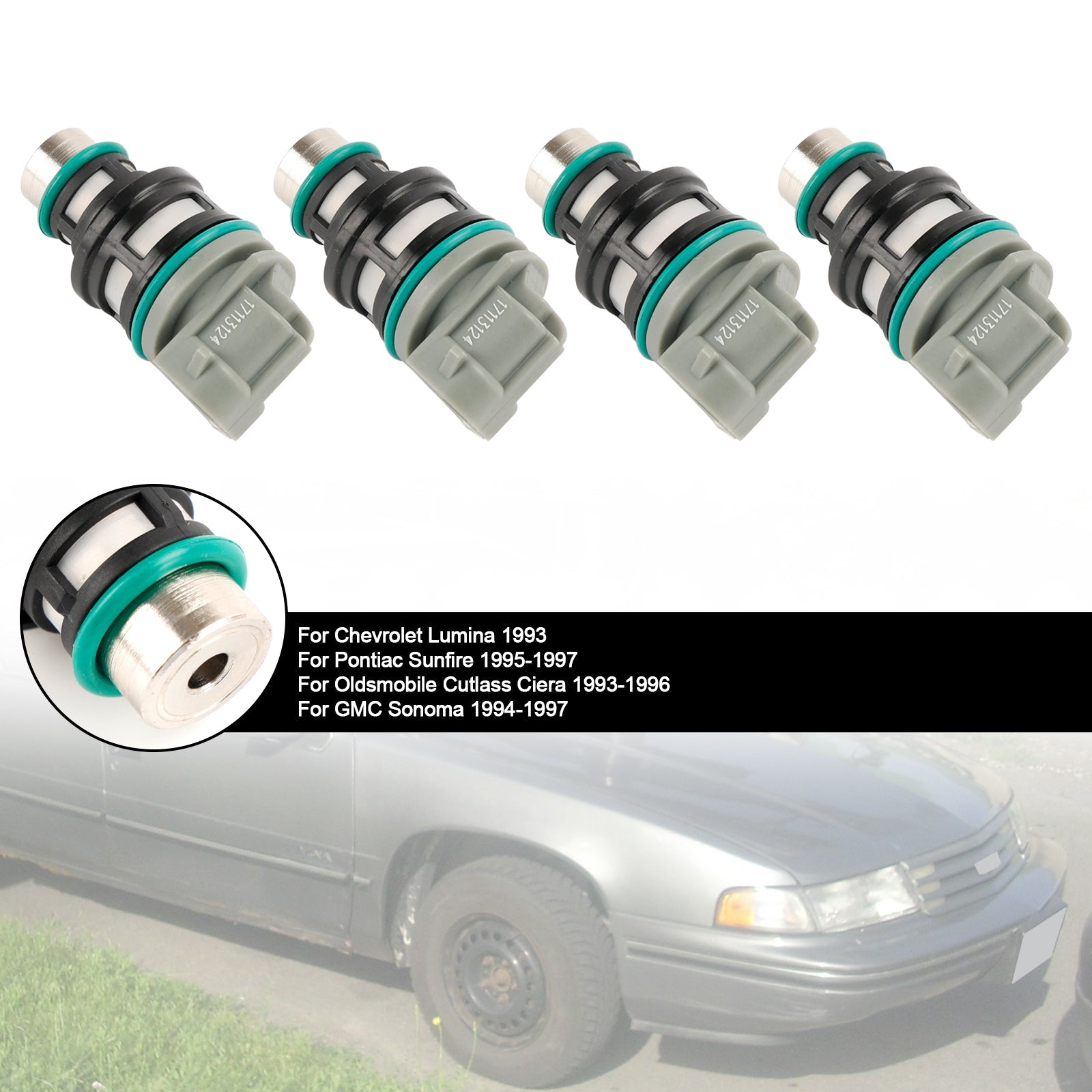4 Stuks Brandstof Injectoren 17113124 Fit Chevy Fit Buick Pontiac 2.2L 17113197