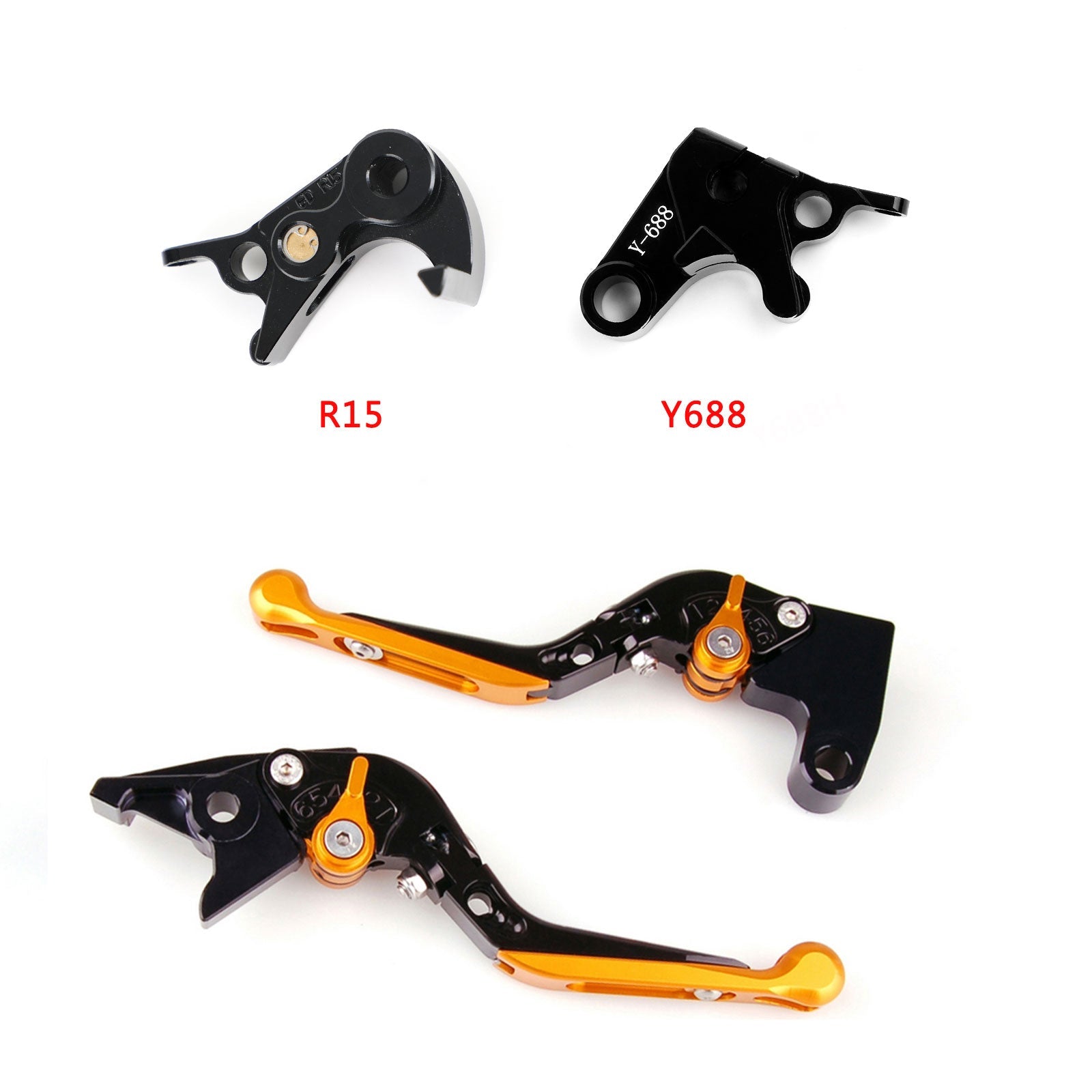 Justerbar kopplingsbromsspak för Yamaha YZF R1/R1M/R1S 15-2021 YZF R6 17-2020 Generisk