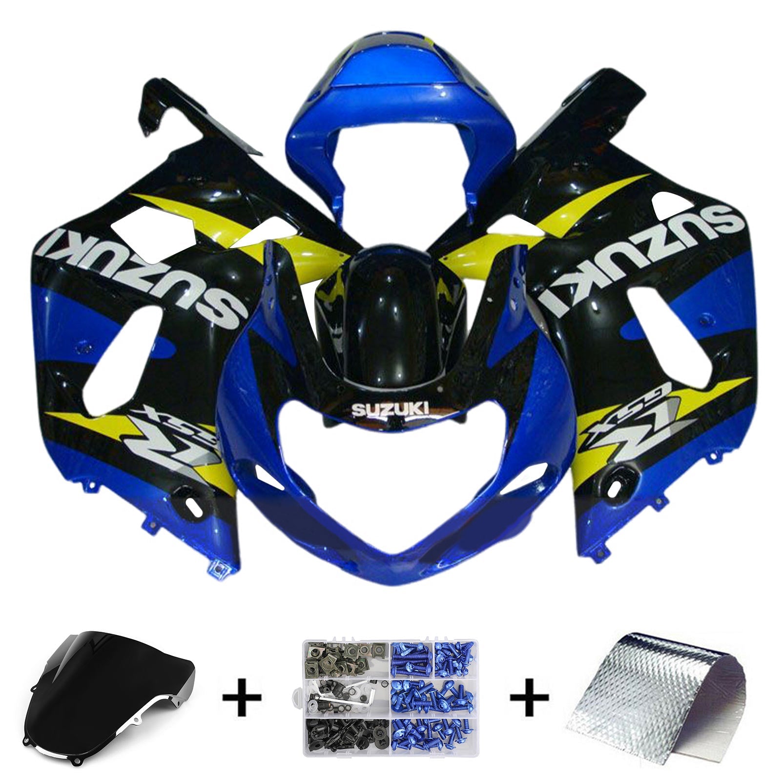 2000-2002 Suzuki gsxr1000 k1 k2 kit de carénage kit de carrosserie en plastique