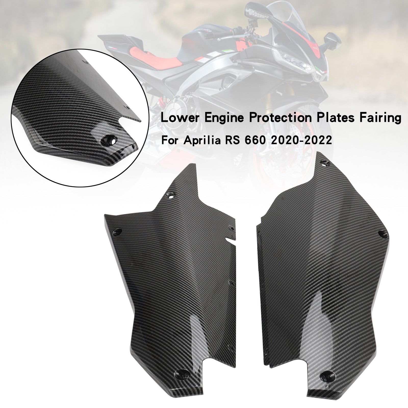 Aprilia RS 660 2020-2022 Carenado protector de paneles de quilla inferior de motor de carbono