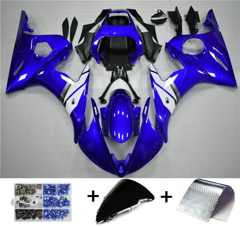 2005 YAMAHA YZF-R6 FAIRING Blue White Kit