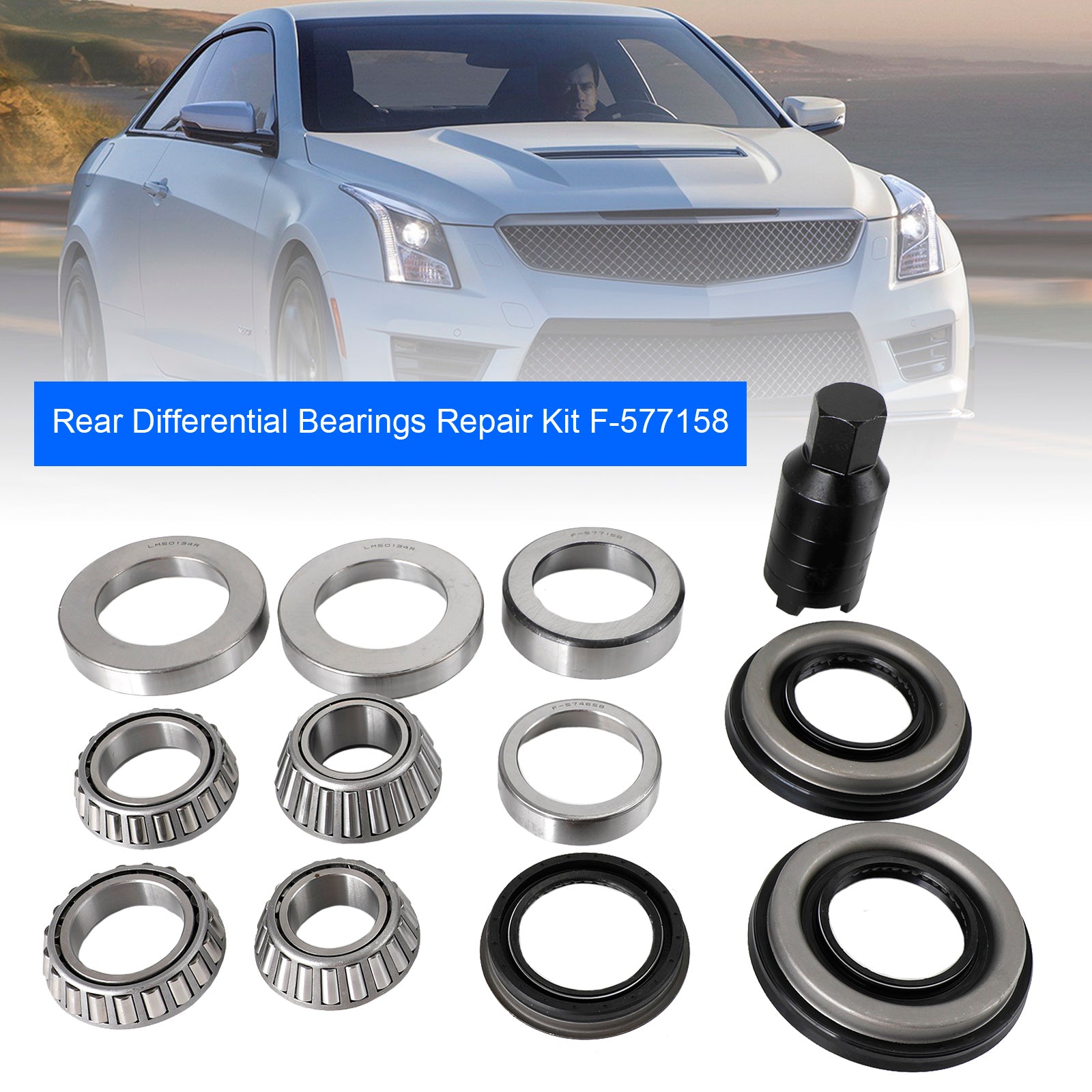 Kit de réparation de roulements de différentiel arrière Cadillac CTS 2014-2019 V4 V6 F-577158 Lm50134R 22993016 92230584 F-574658