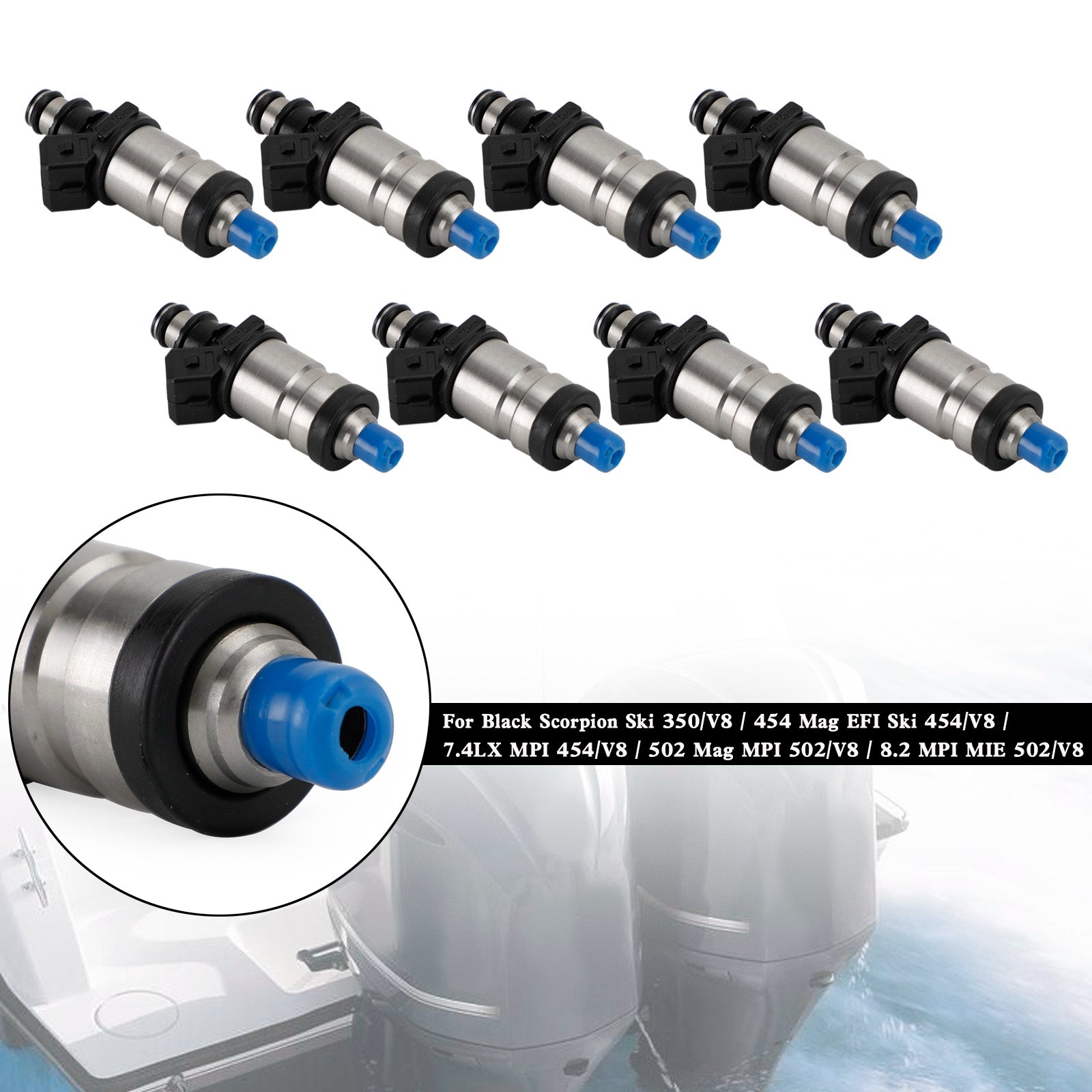 8PCS 9-3310 Brandstofinjectoren Fit Voor Mercruiser 805225A1 Marine 18-33100 Boot