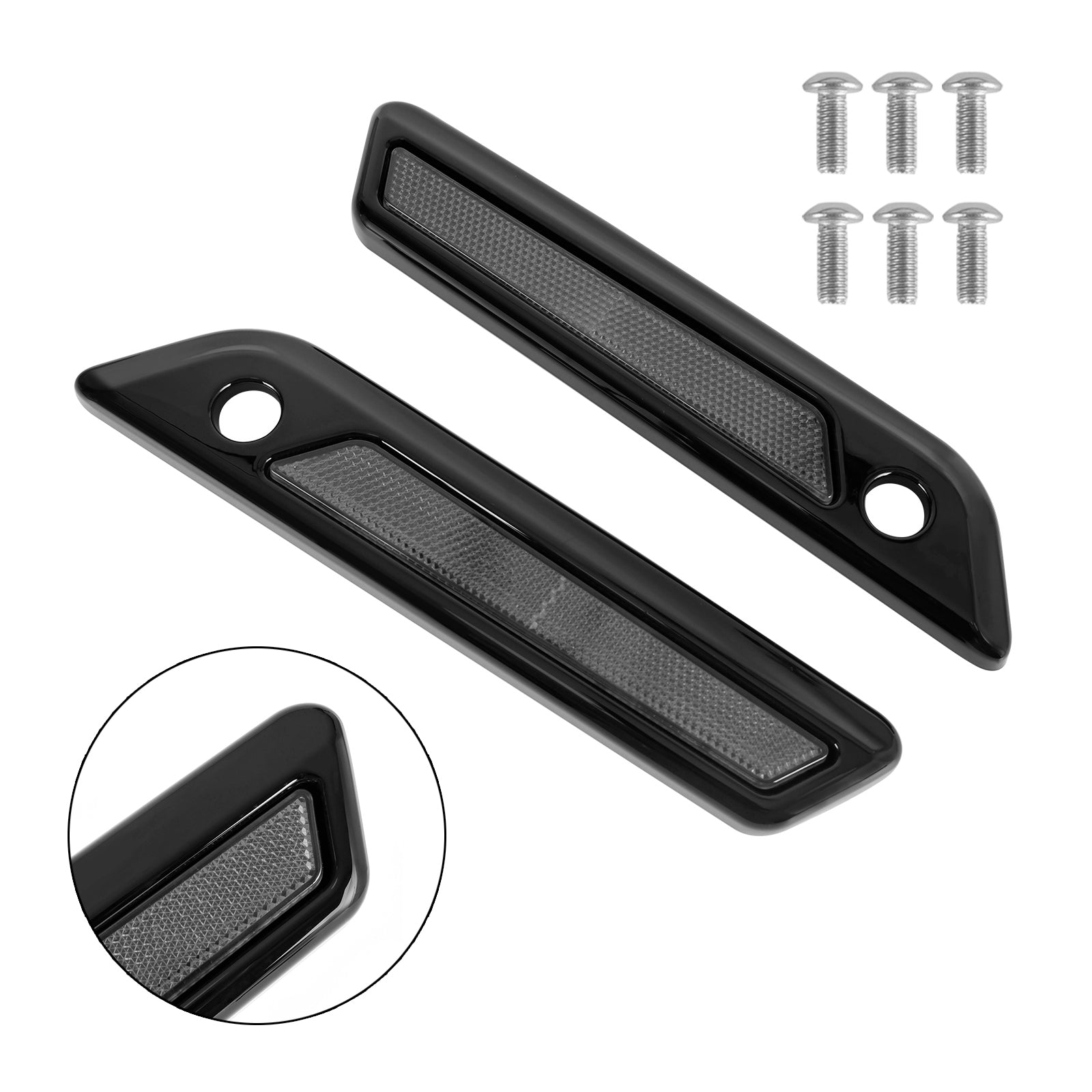 Tampa de trava de trava de bagagem lateral para Touring Road Glide King 14-23 Carbon_gray