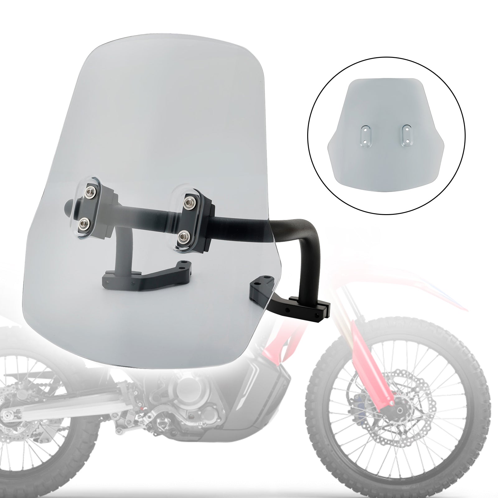 HONDA CRF250L/S CRF250M CRF300L 2021-2022 Pare-brise + support