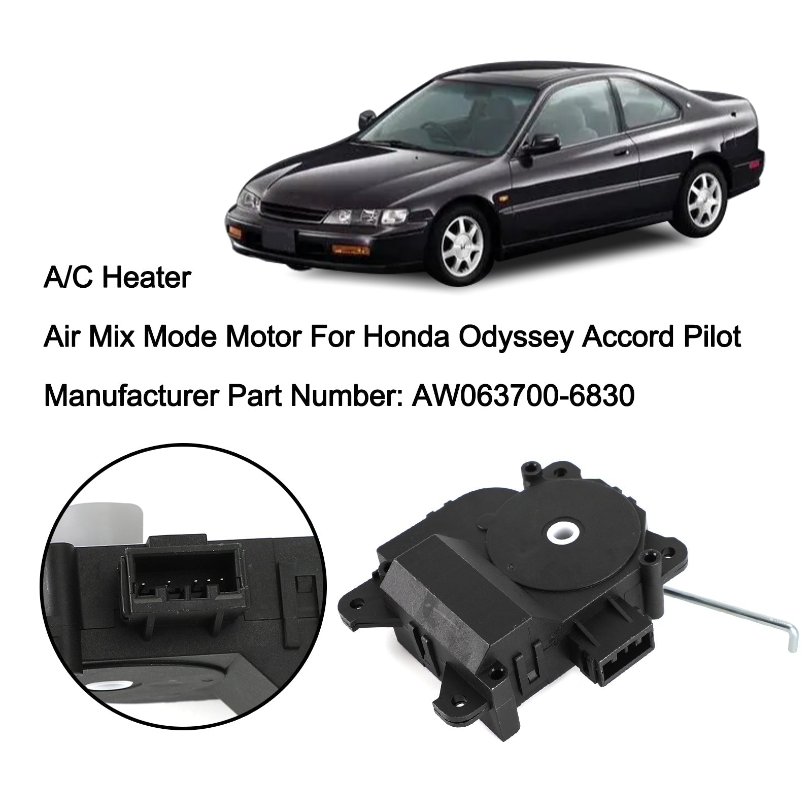 Honda Odyssey Accord Pilot HVAC Passagiersluchtmengmodus Motor AW063700-6830