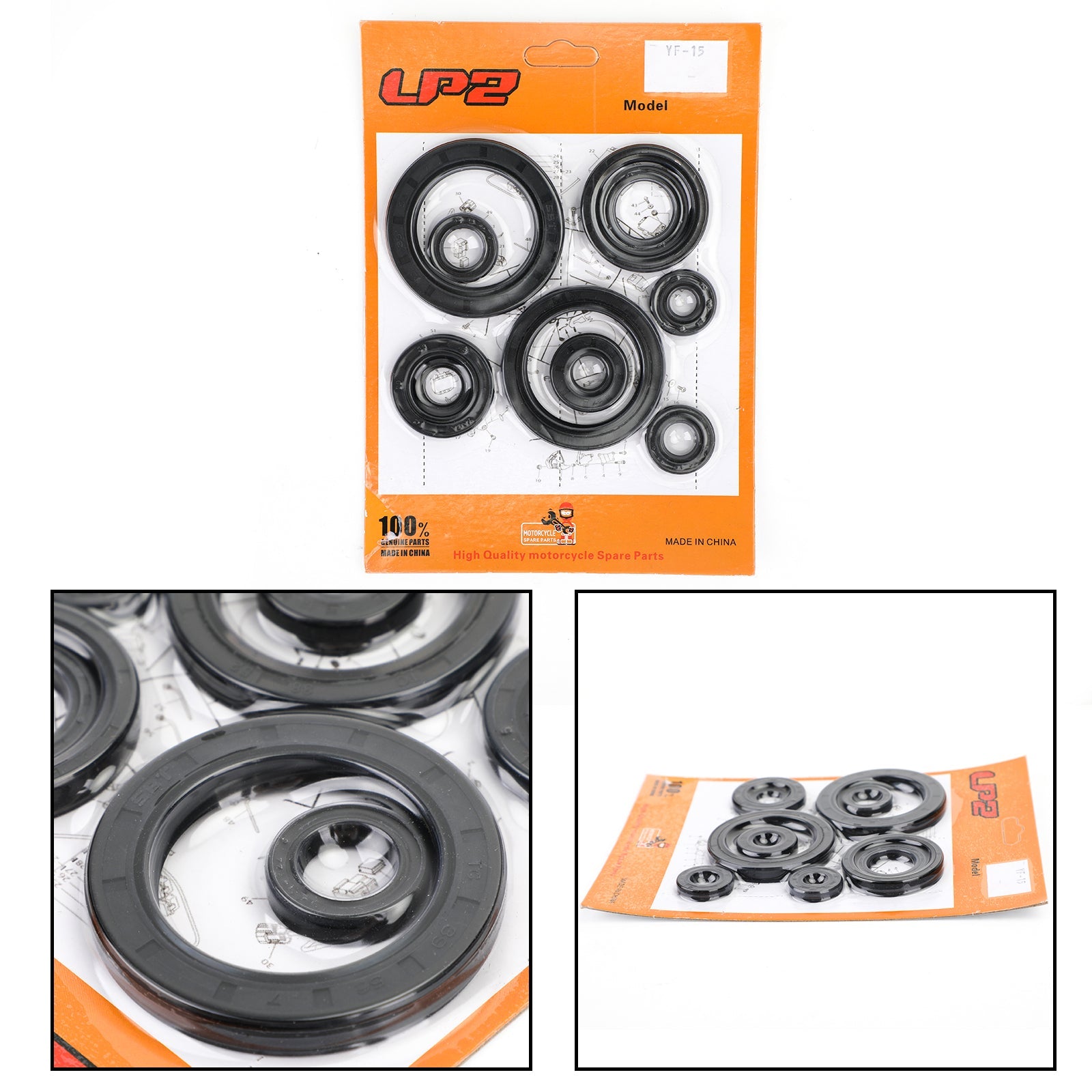 10st-motoroljetätningssats för Honda CRF450R CRF 450 2002-2006 2005 2004 2003 Generic