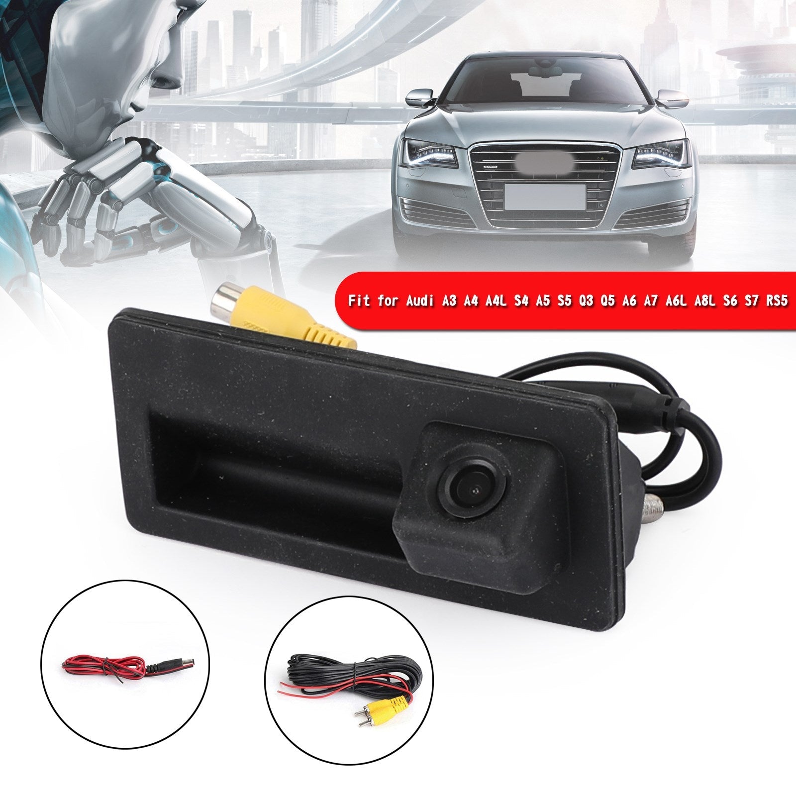 Kofferbak Handvat CCD Achteruitrijcamera Backup Camera Fit voor A4L A6L A3 S5 S3 Q3 Q5 Q7