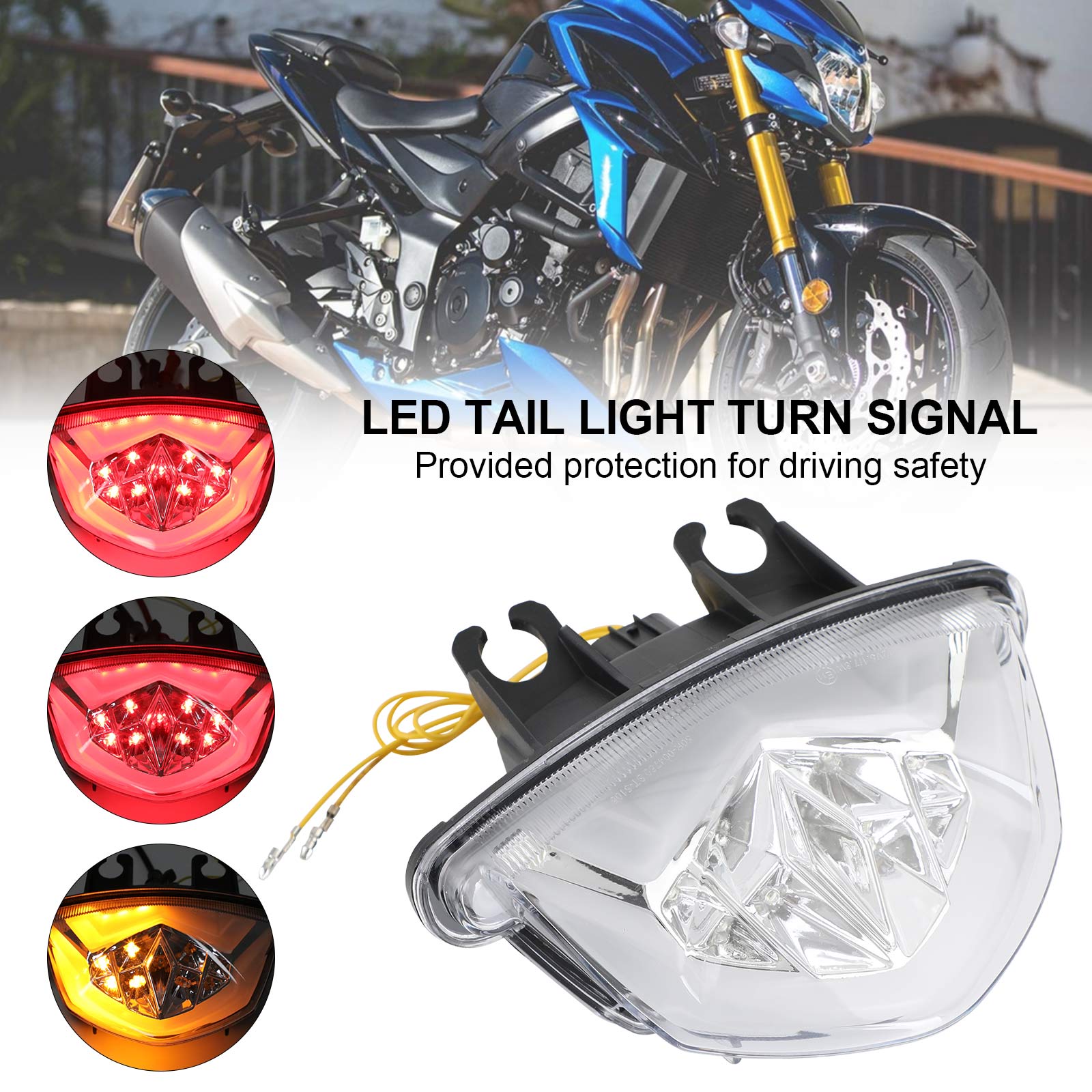 LED-svansljus bländsignal för Suzuki GSXS 1000 F GSX-S 750 Z 2017-2021 Generic