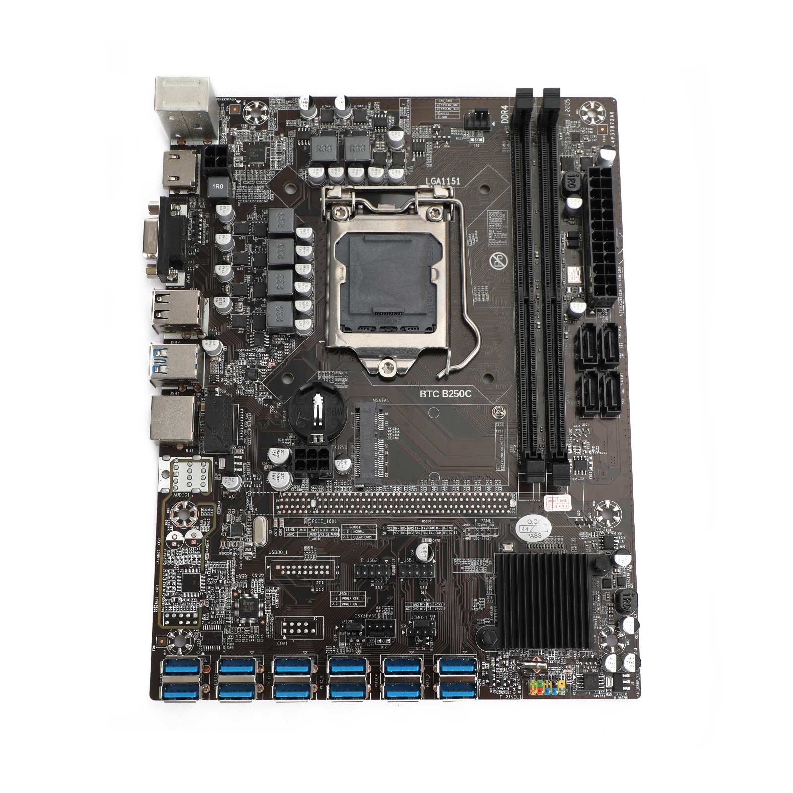 Placa base de minería de PC B250C BTC 12P PCI Express DDR4 compatible con LGA1151 Gen6/7