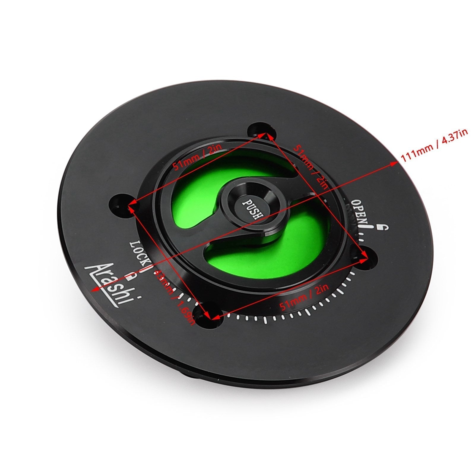 CNC Keyless Fuel Gas Tank Cap Black Fit For Kawasaki EX400 NINJA 400 2018-2019