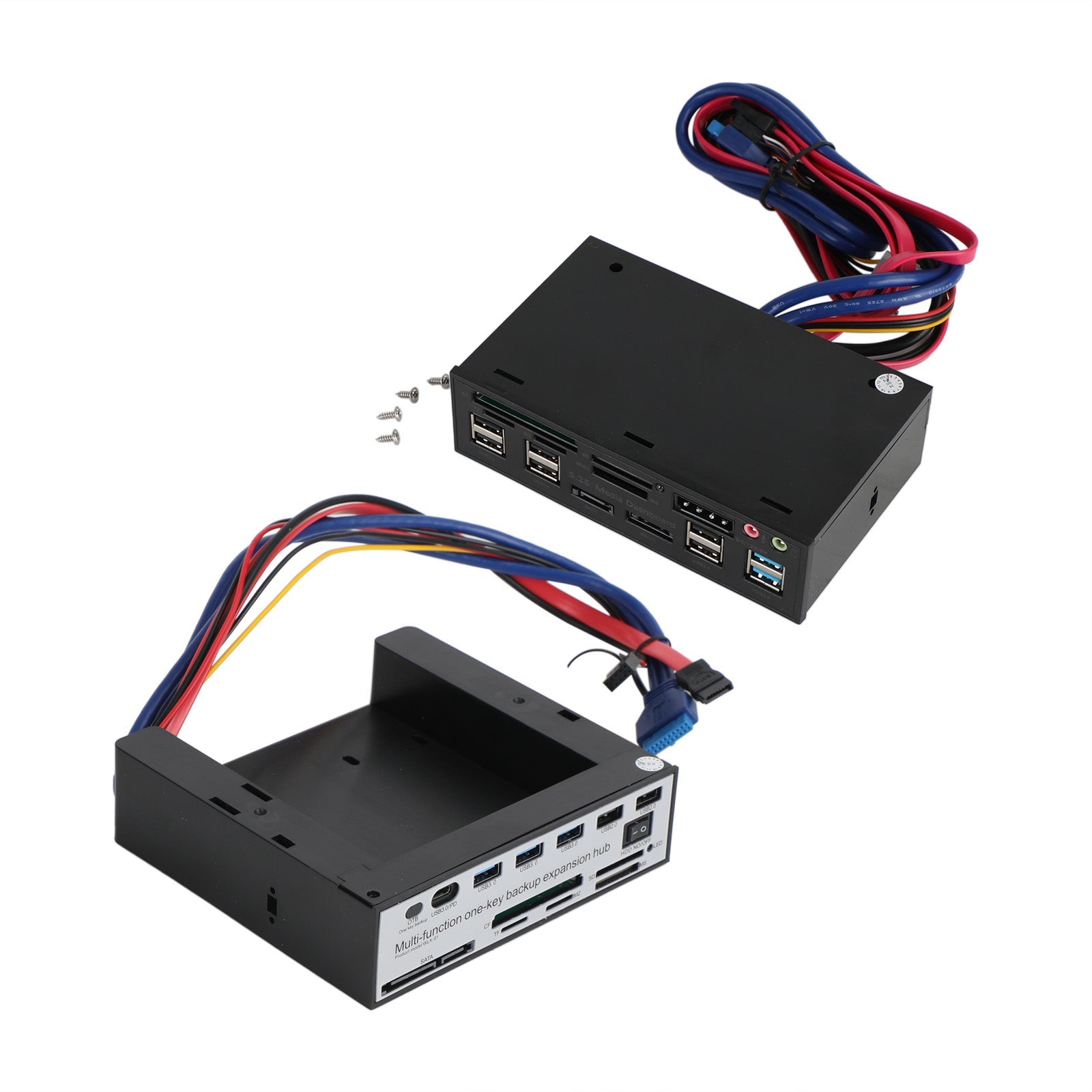 Lector de tarjetas multifunción USB 3.0 5 en 1 5.25" Concentrador de expansión del panel frontal