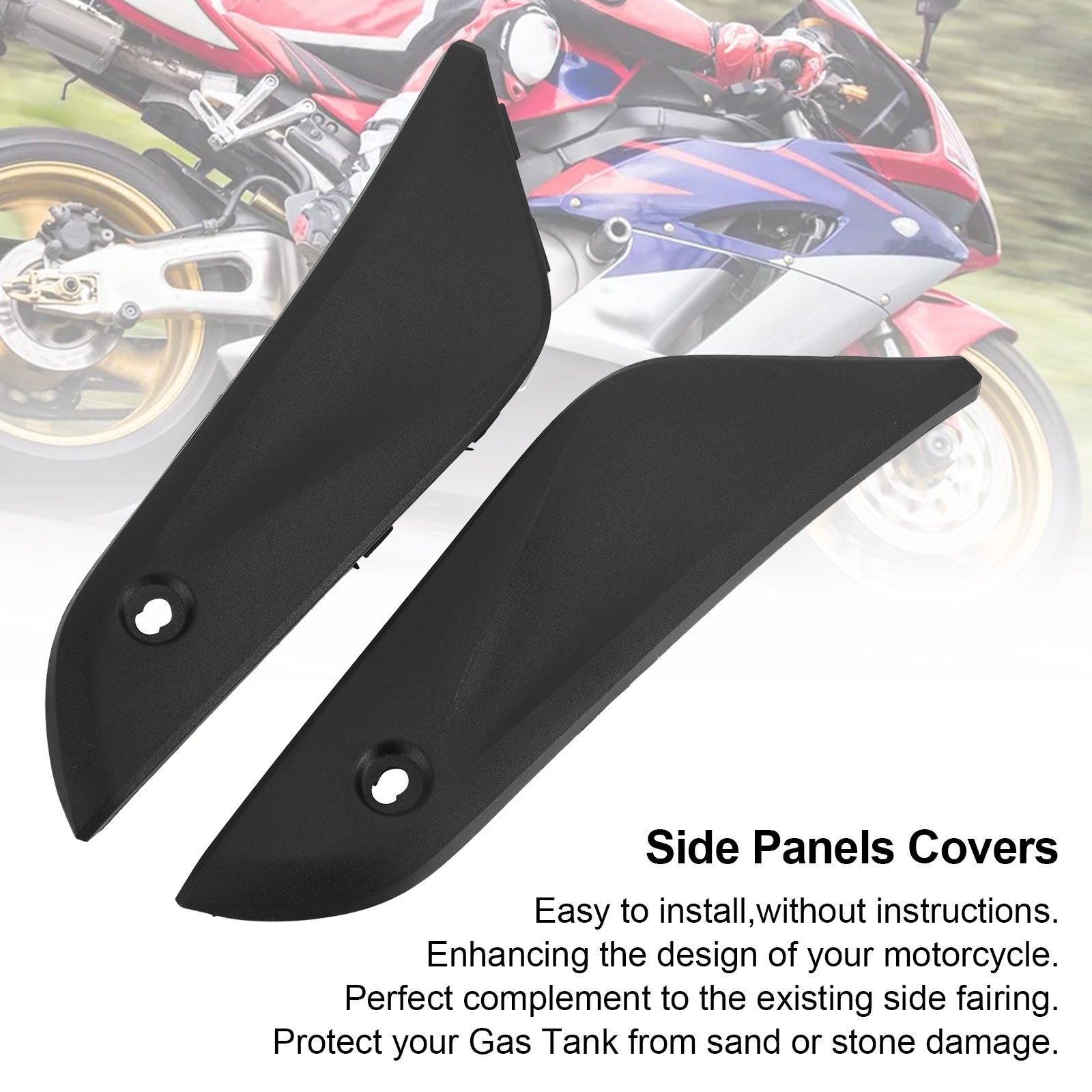 Bensintank sidtrim insats täckpanel som mässar kåpa för Honda CBR1000RR 2004-2007