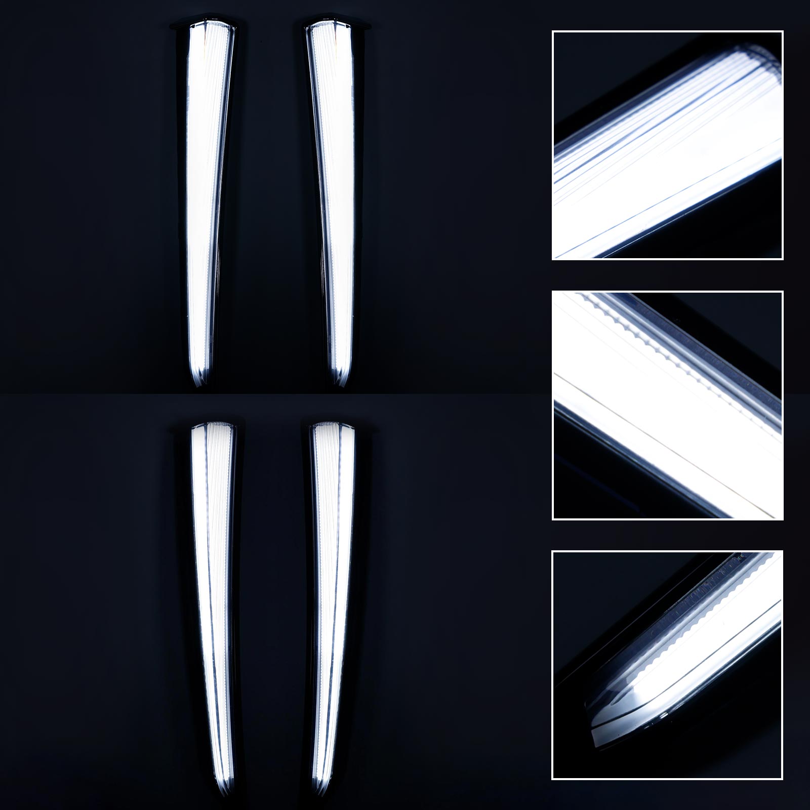 45801 Luces LED de carenado inferior Fang para Touring Road Glide 2014-2023