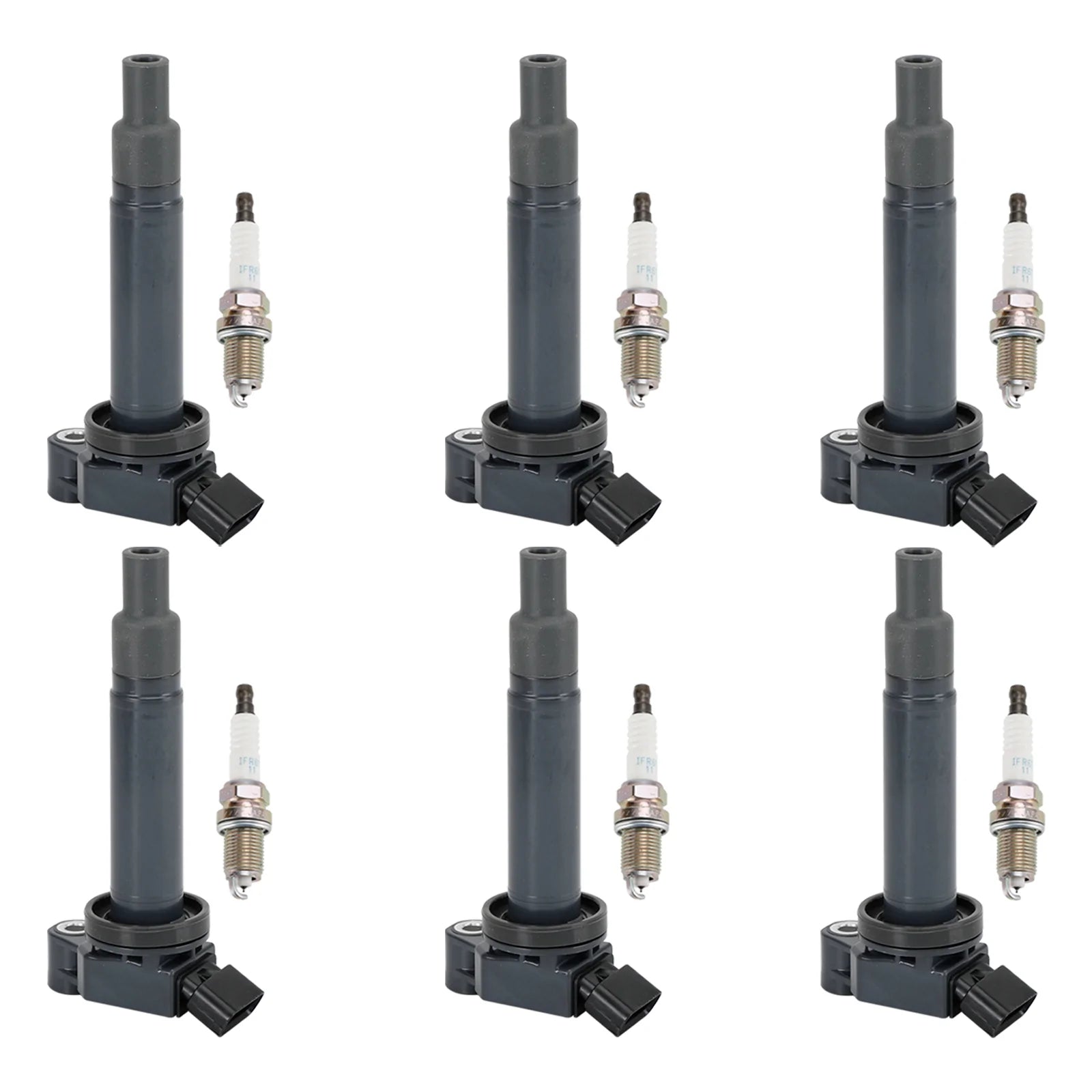 2006-2008 Lexus RX400H 3,3L V6 6x Ignition Coil+6X Zapaľovacia sviečka 90919-02234 C-528 C1175 GN10536 UF267