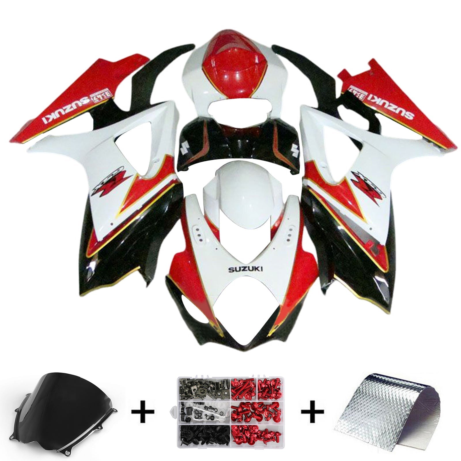 2007-2008 Suzuki gsxr1000 k7 kit de carénage kit de carrosserie en plastique
