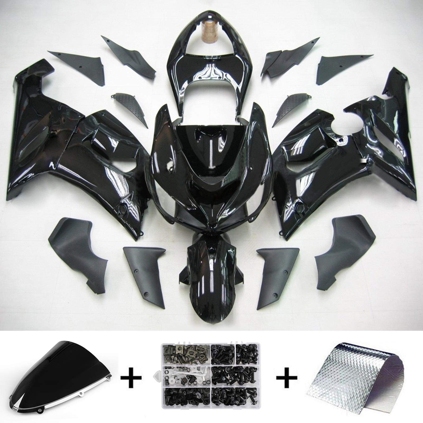 2005-2006 KAWASAKI ZX6R 636 AMOTOPART INJEKTION FAIRING KIT BOODYWORK ABS #105