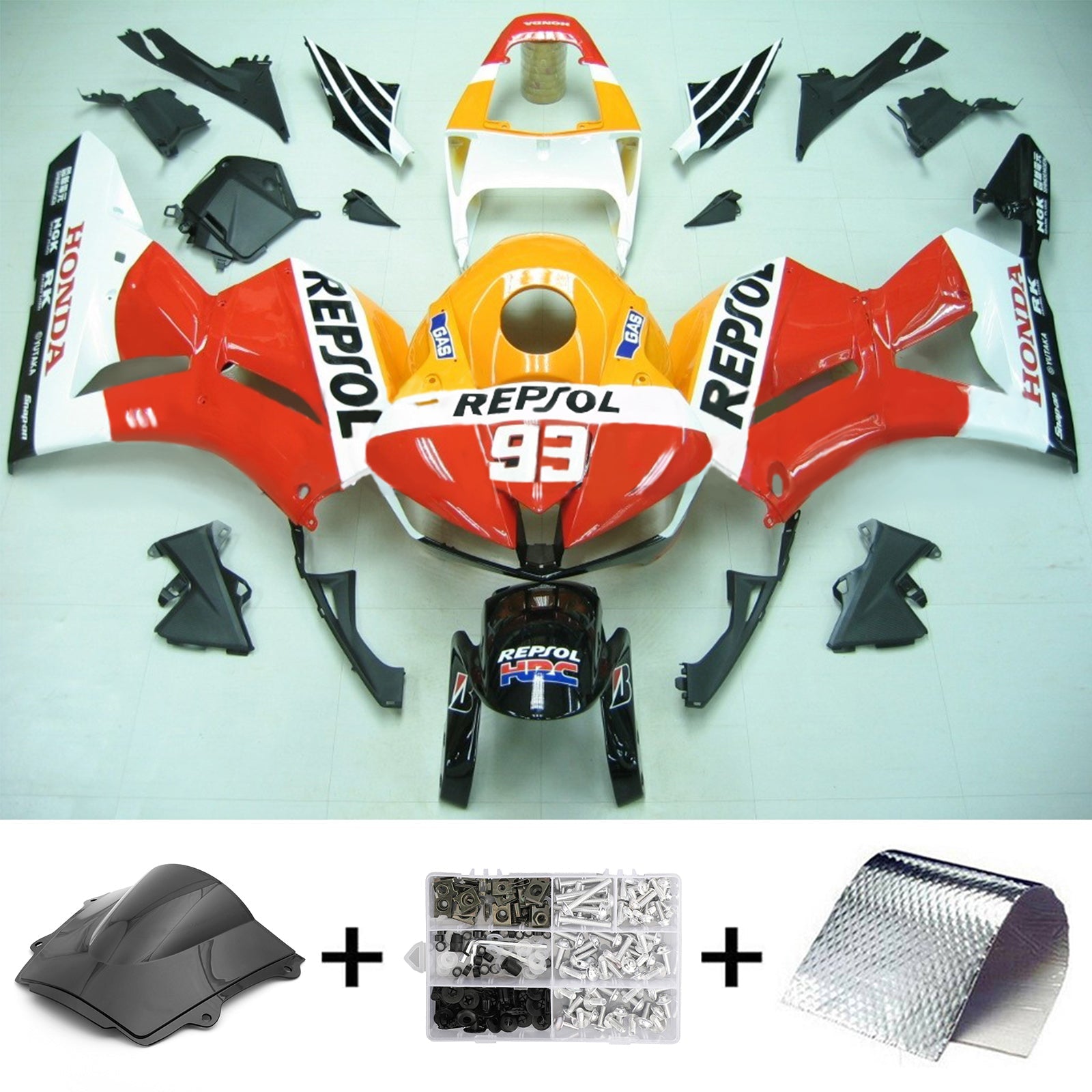 2013-2023 Honda CBR600RR F5 vstrekovanie Kit karoséria Plast ABS #101