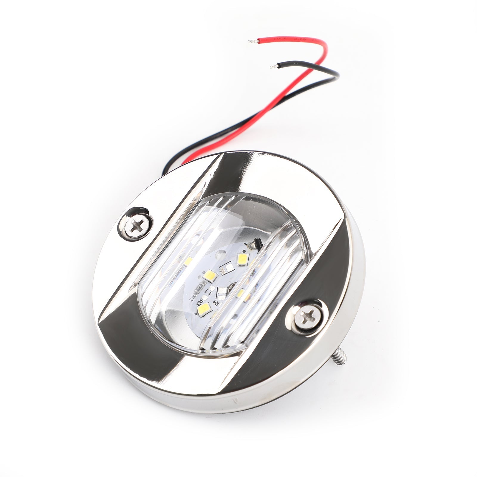 Marine Boat Yacht Transom Chrome Ancre Stern Light Blanc Round 2835-SMD 12V