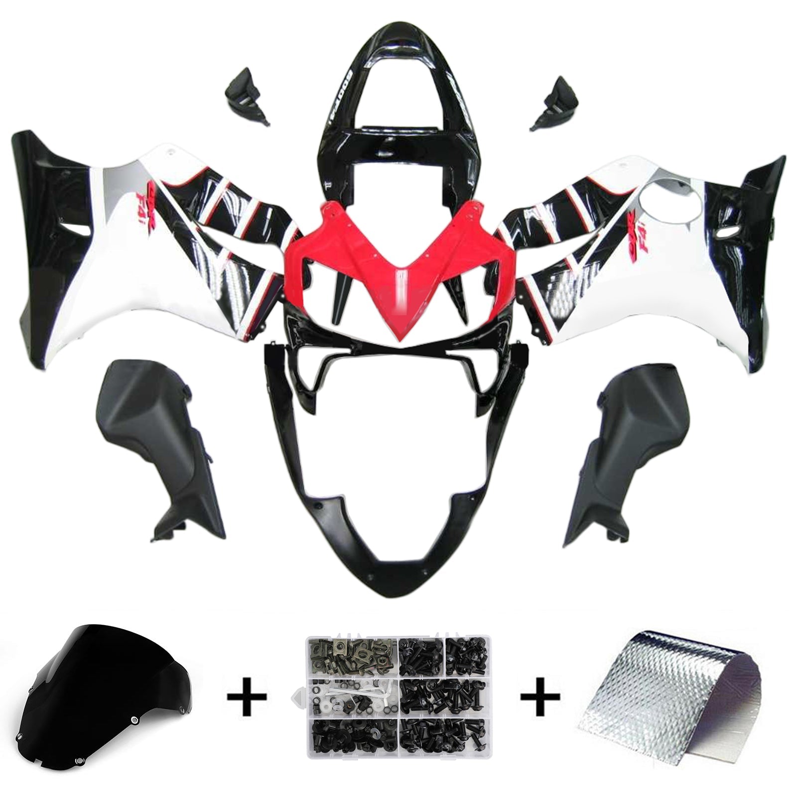 2001-2003 Honda CBR600 F4I Kit de camerage d'injection Bodywork Plastic Abs # 117