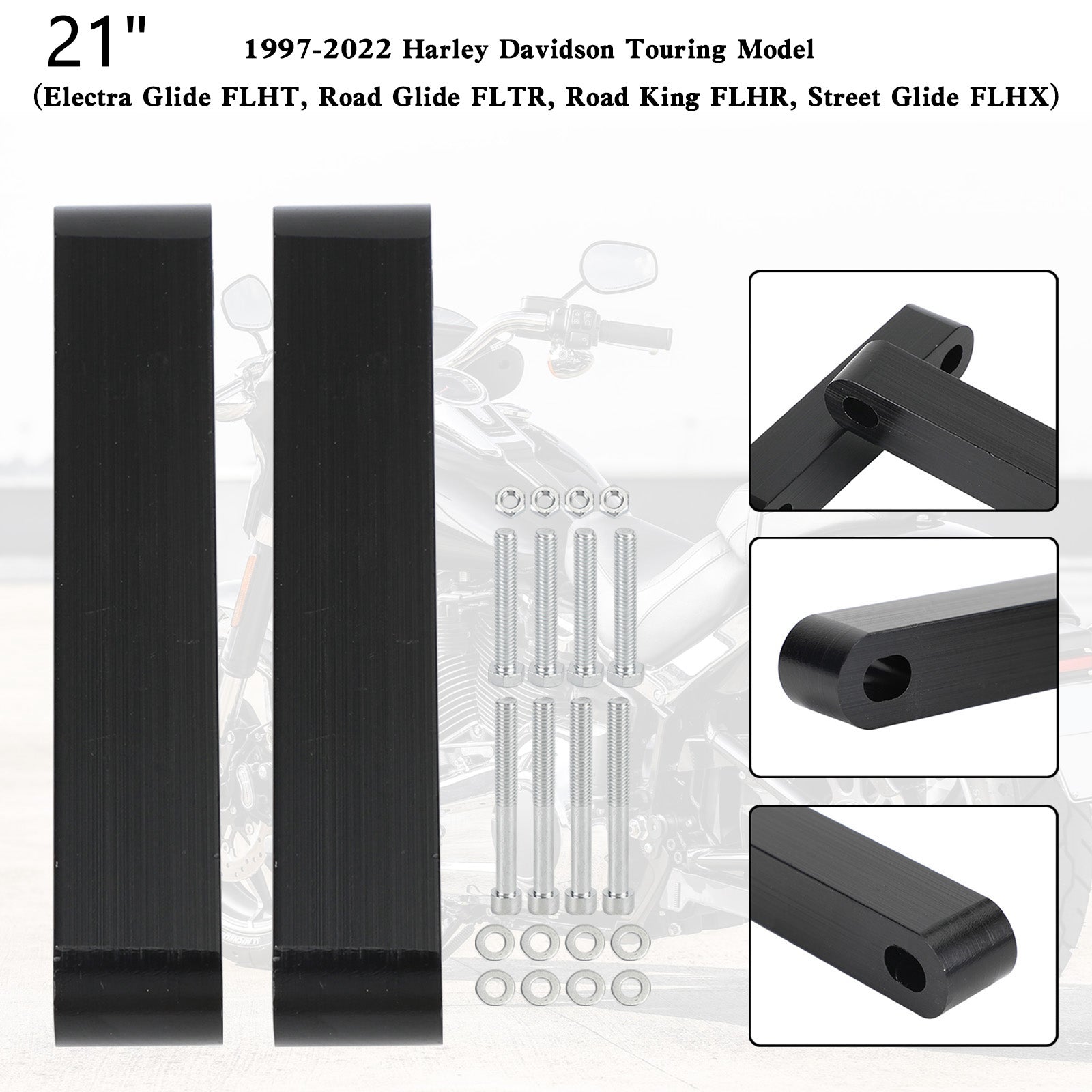 1997-2022 Touring Electra Street Glide Road 19" 21" 23" Front Fender distanser