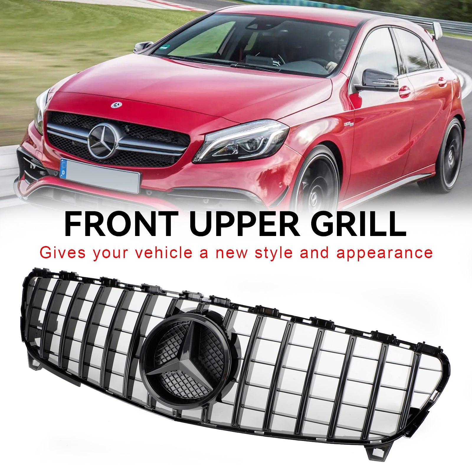 EEN KLAS W176 2016-2018 GTR-stijl MERCEDES BENZ Voorbumpergrille