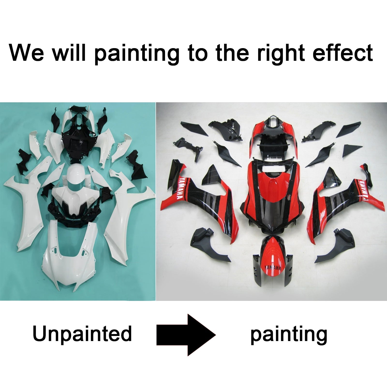 2020-2025 Yamaha YZF R1 Kit de carénage d'injection carrosserie plastique ABS #101