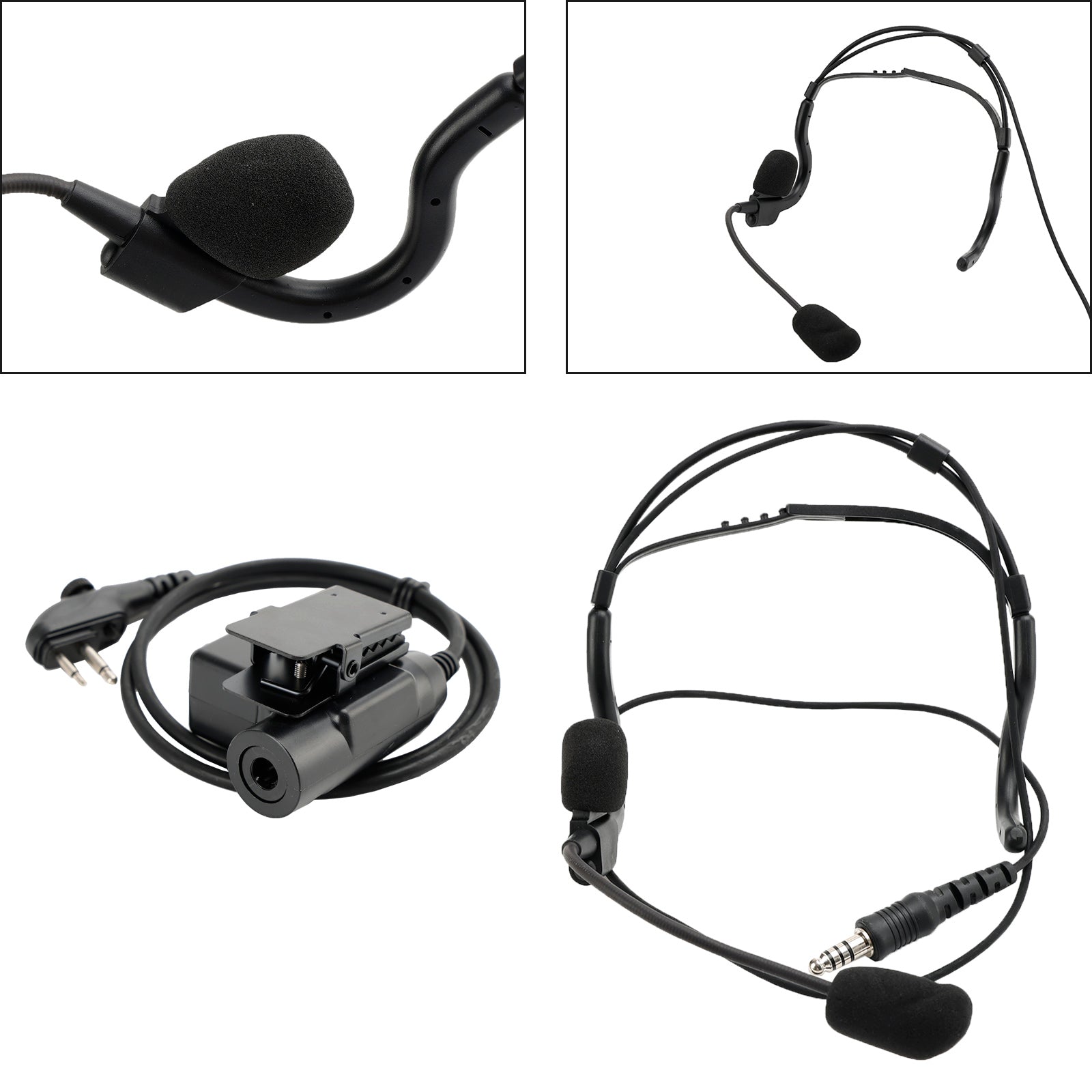 För HYT PD415 PD500 PD505 6-stift U94 PTT 7.1-C8 bakre montering Plug Tactical Headset