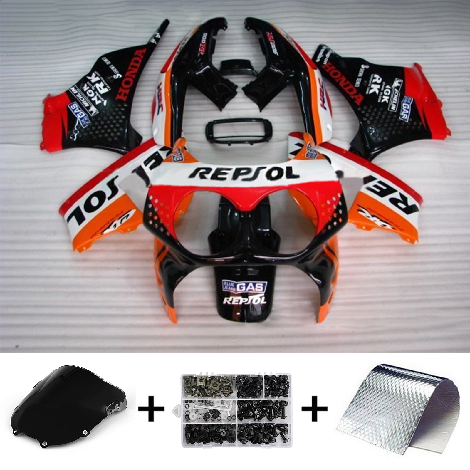 1992-1993 Honda CBR900RR 893 Kit de carénage injection amotopart Bodywork Plastic Abs # 116