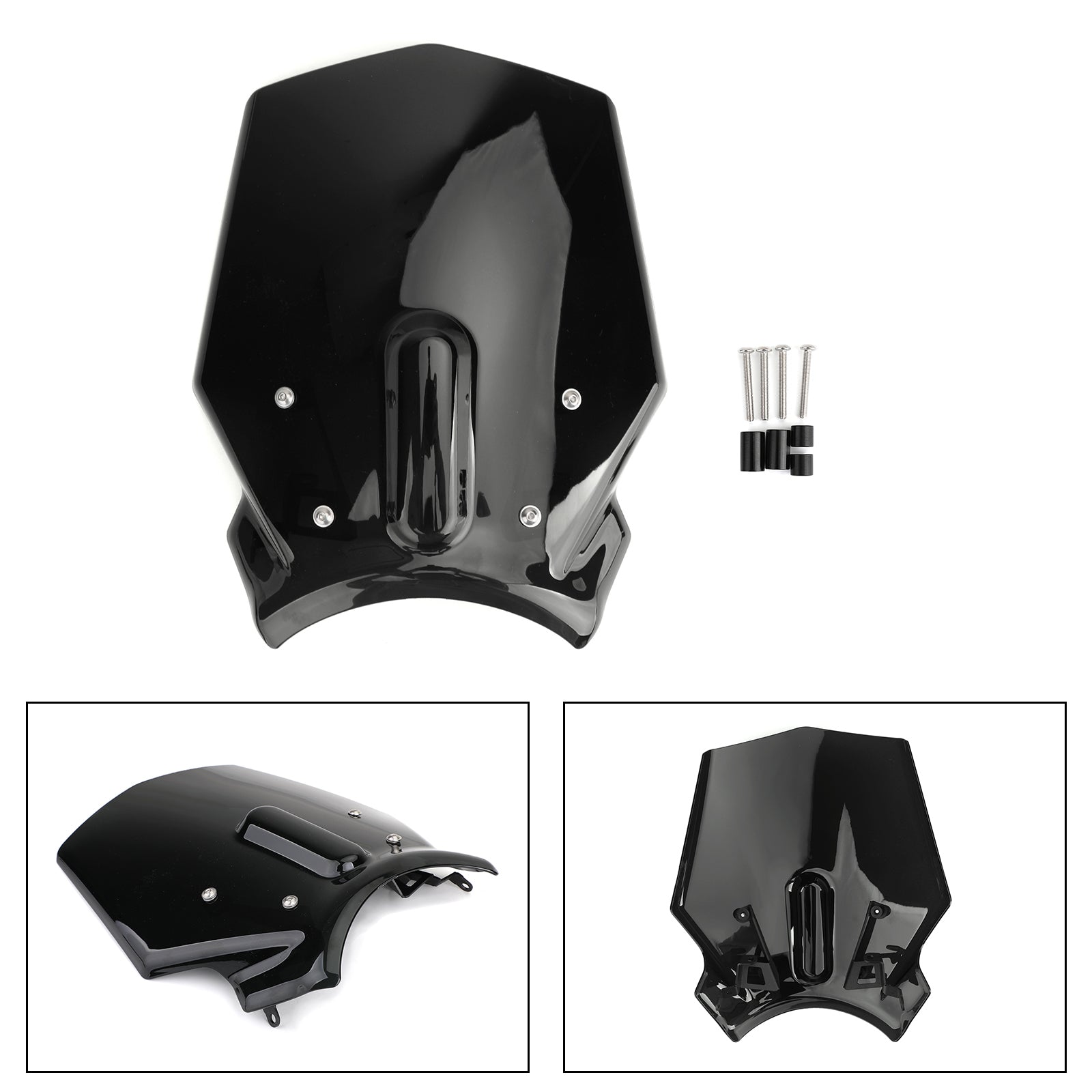 ABS Plastic Motorcykel vindrutan vindruta för Honda CB125R CB300R 2018-2019 Generisk