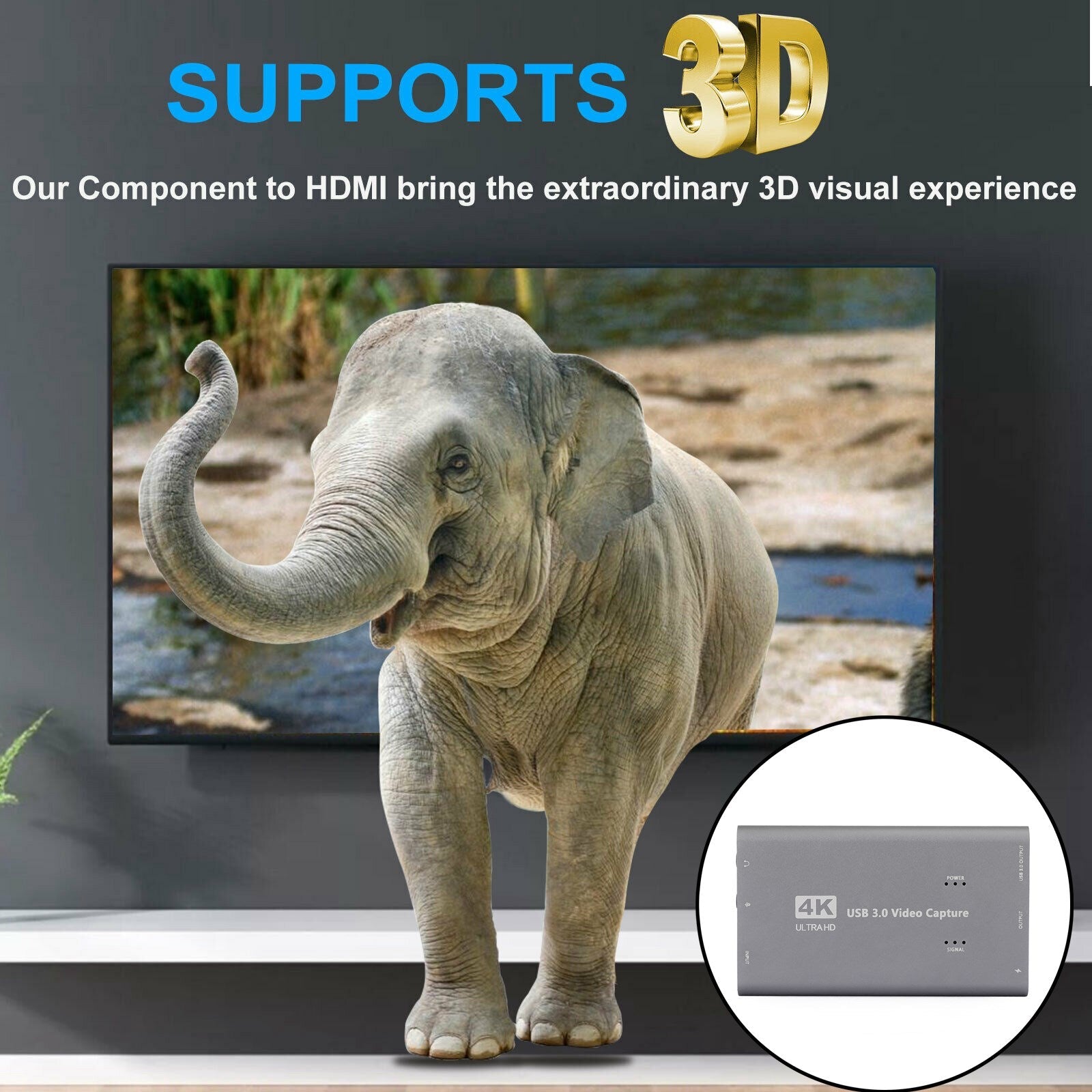 4K 1080p 60fps HD naar USB 3.0 Video Capture Kaartspel Live Recorder Plug-and-Play