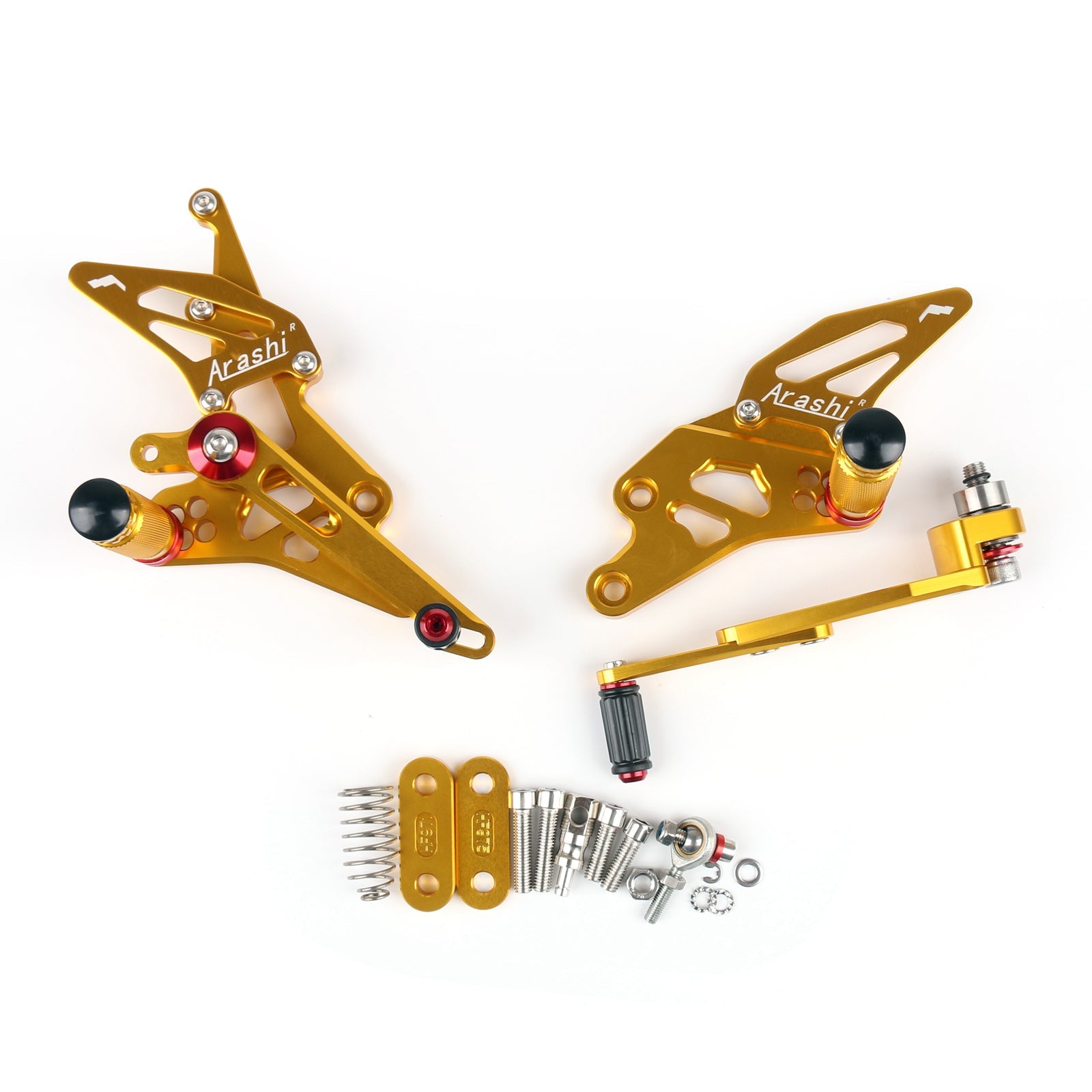 CNC Verstelbare Achteren Geplaatste Voetsteun Peg Achter Set Voor Suzuki GSXR1000 2009-2016 Zwart Generiek