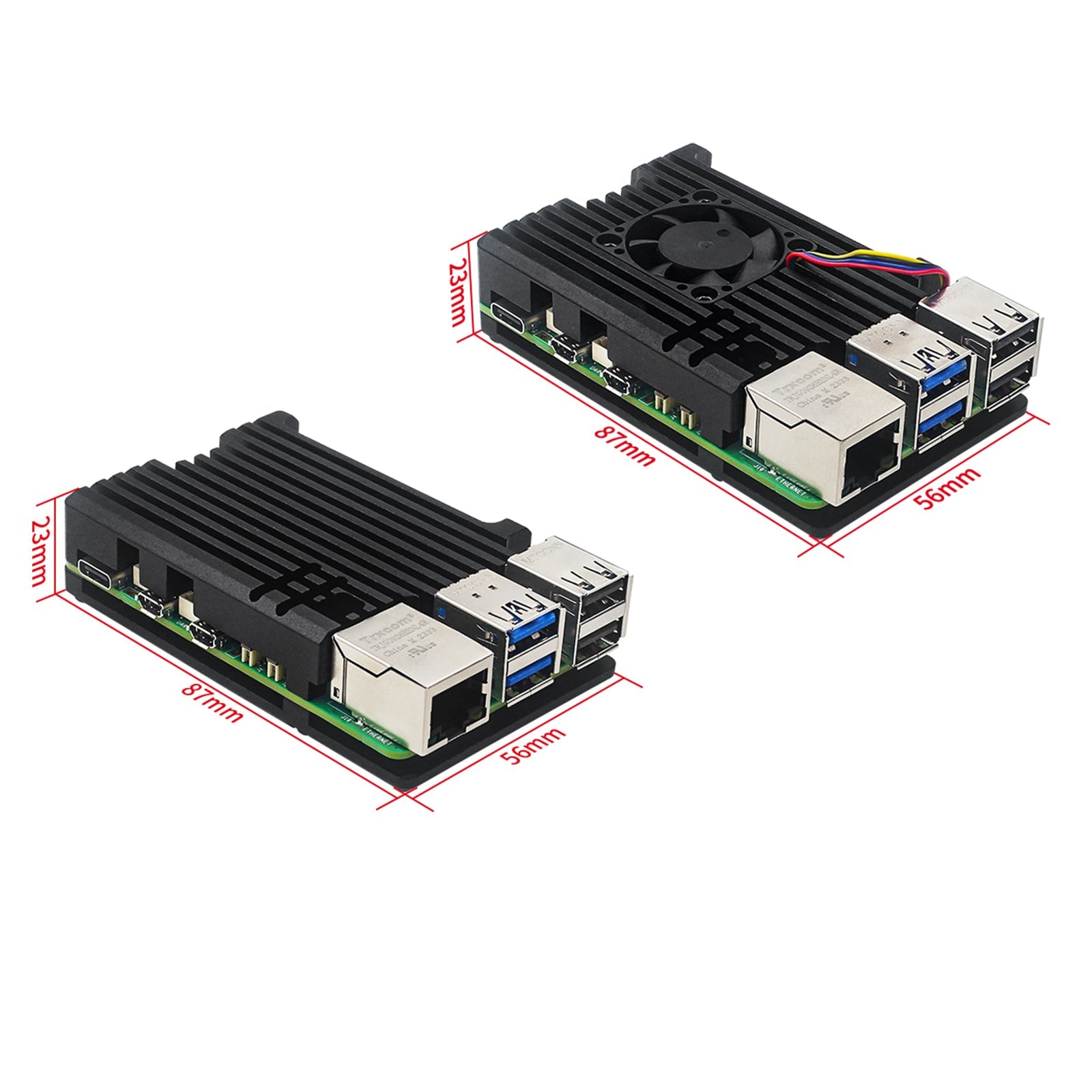 Metal Casing Raspberry Pi5 Resfriamento passivo Alumínio Casting Opcional Refrigere