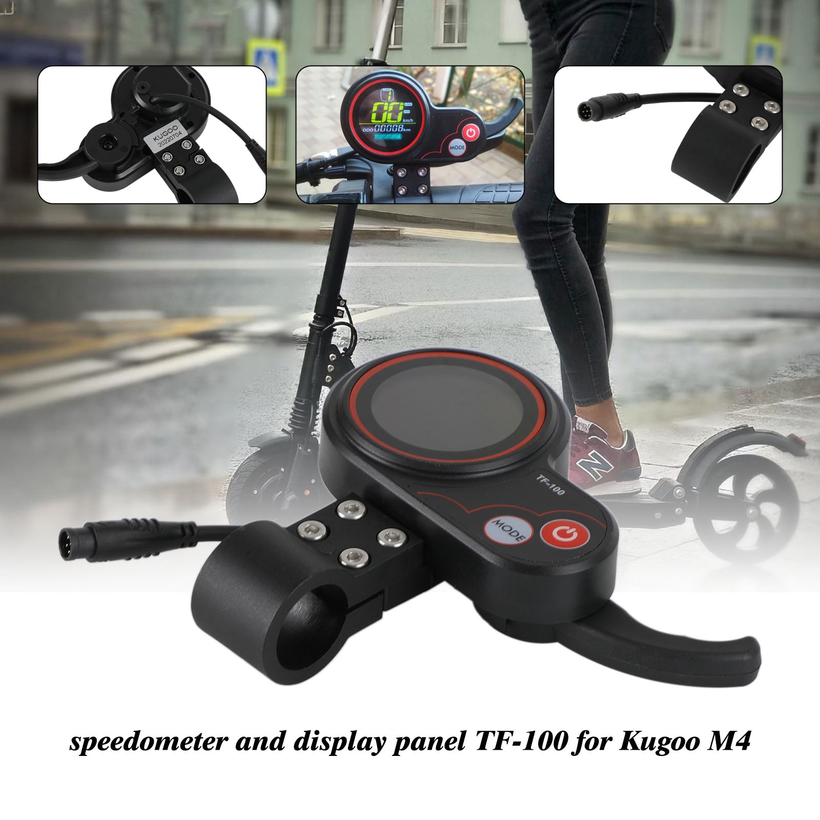 Elektrische scooter TF-100 48V 20A Display snelheidsmeter Geschikt voor Kugoo m4/M4 Pro