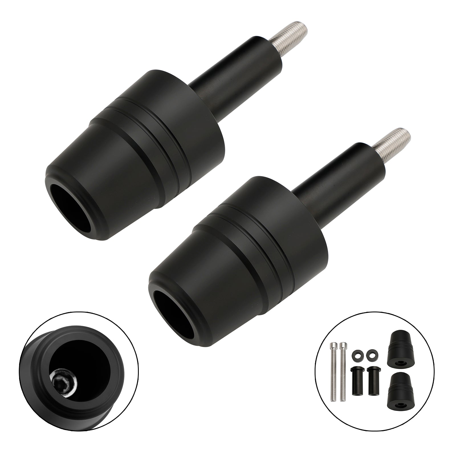 Yamaha MT-07 FZ-07 Tracer 2014-2023 Proteção ao controle deslizante do quadro do quadro de alumínio preto preto