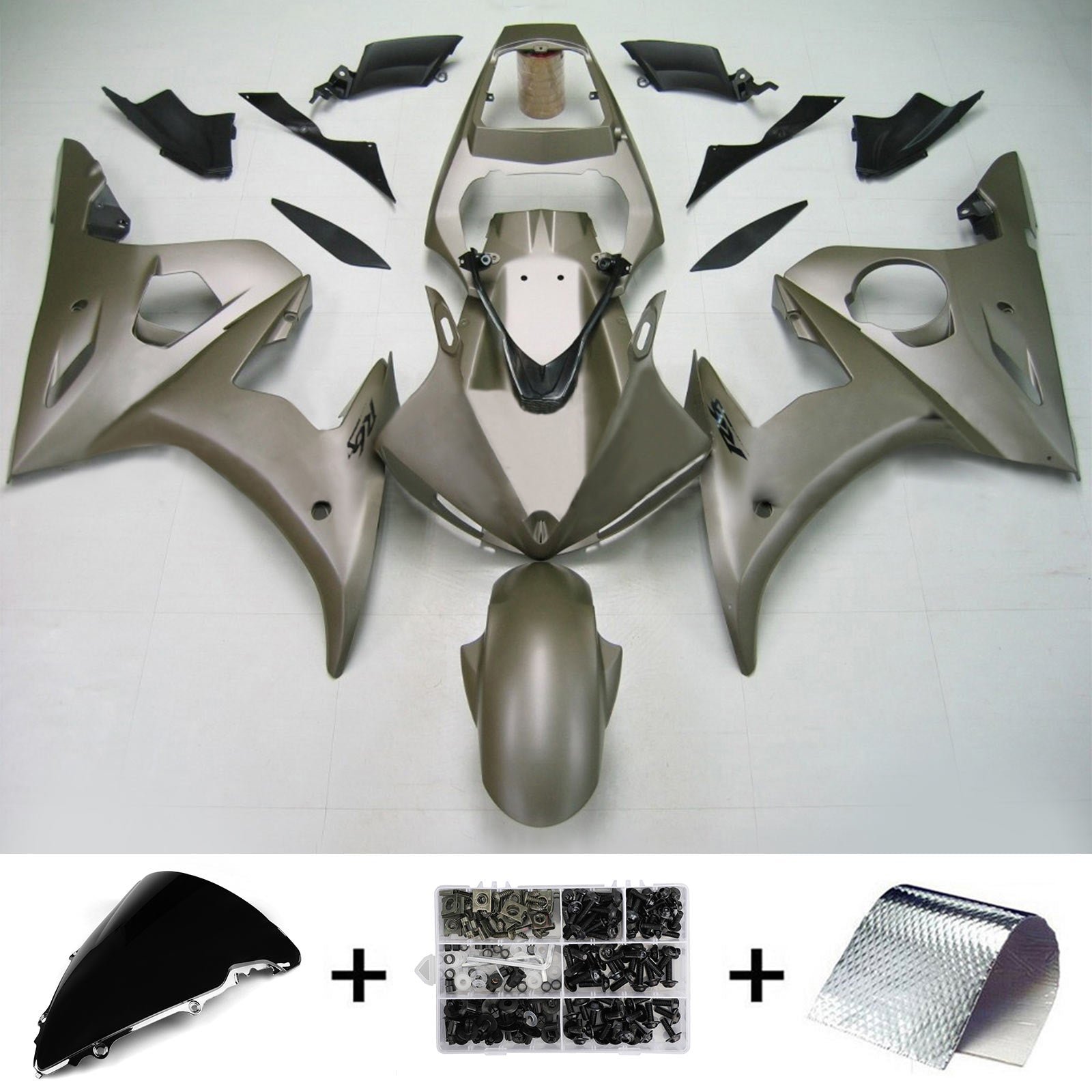 2005 Yamaha YZF 600 R6 Injektion Fairing Kit Bodywork Plastic ABS #148