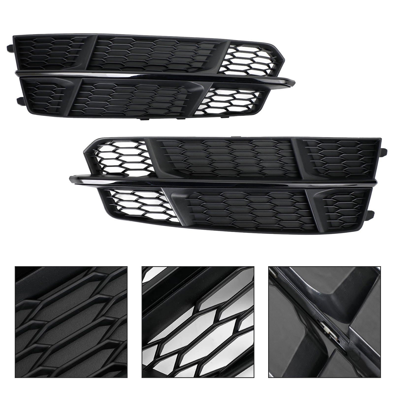 2016-2018 Audi A6 C7 S-Line Front Bumper Lower Grille Grill Matt Black