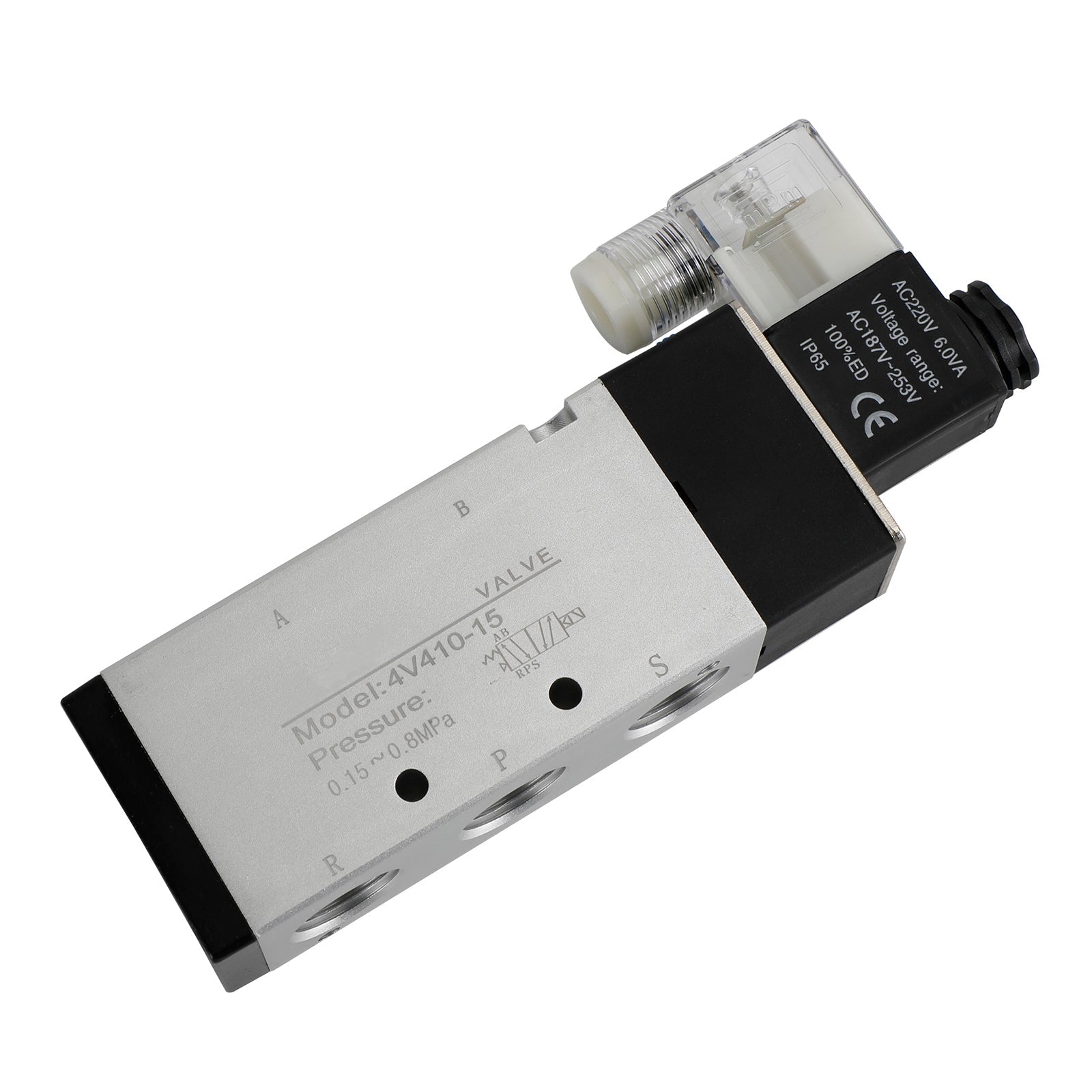 Électrovanne pneumatique électrique 4V410-15 AC 220 V 2 positions 5 voies PT 1/2"