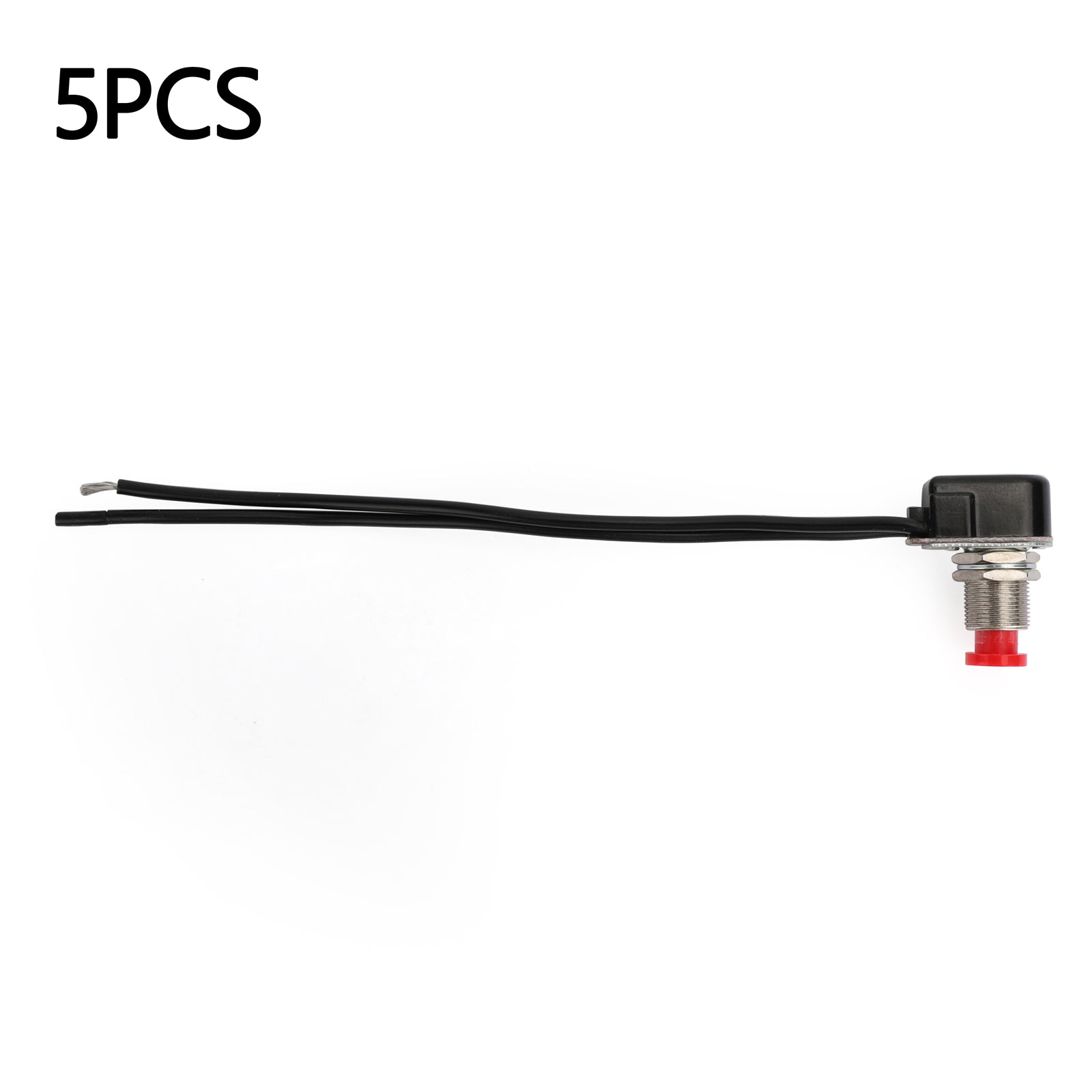 5pc normalement fermé le bouton de bouton-bouton d'auto-réinitialisation momentanée Interrupteur de réinitialisation avec rouge