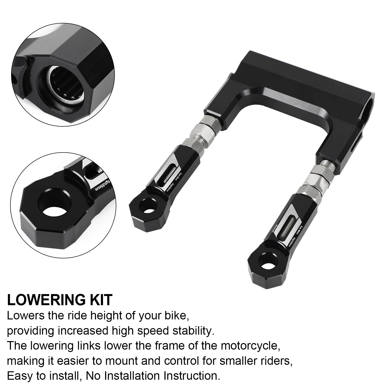 Kit de links de abaixamento da suspensão traseira FIT BMW S1000R 2014-2016 S1000RR 2010-2013