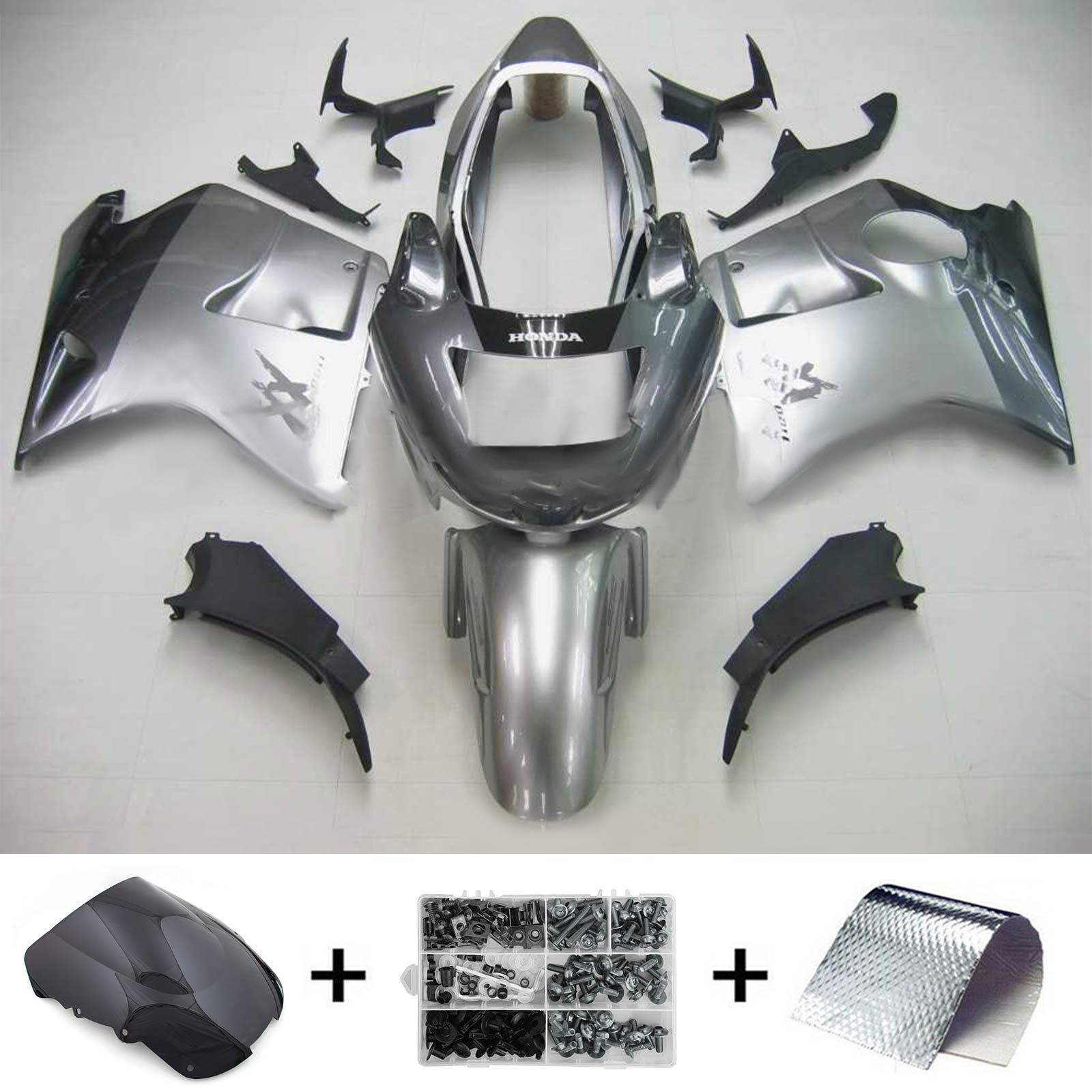 1996-2007 Honda CBR1100XX SuperblackBird Amotopart Injection Fairing Kit Bodywork ABS #111