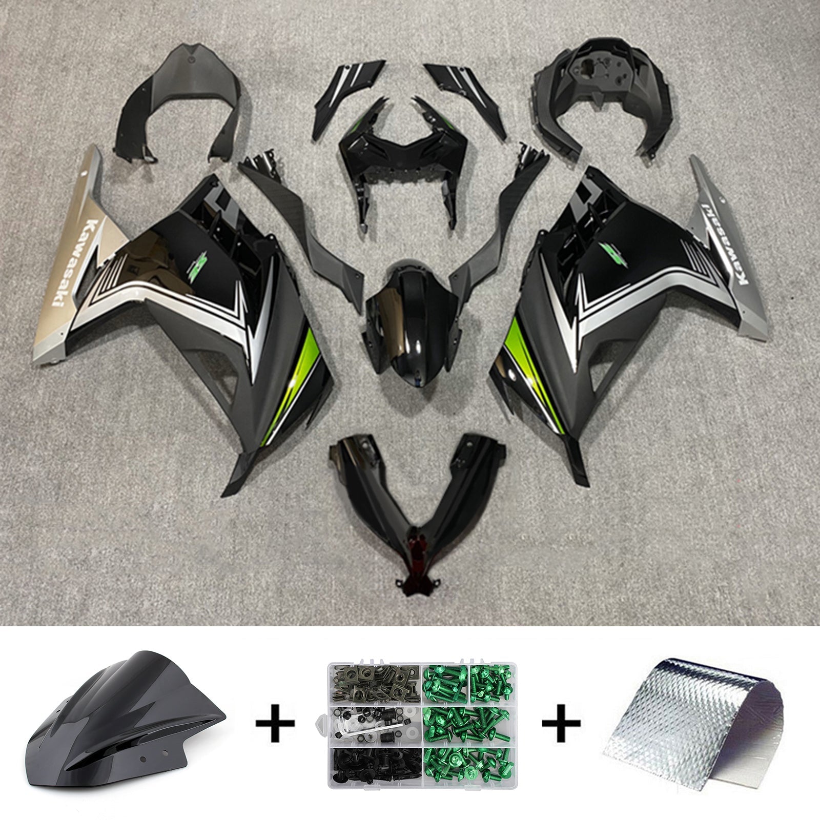 Kit de carénage d'injection Kawasaki EX300/Ninja 300 2013-2024, carrosserie en plastique ABS