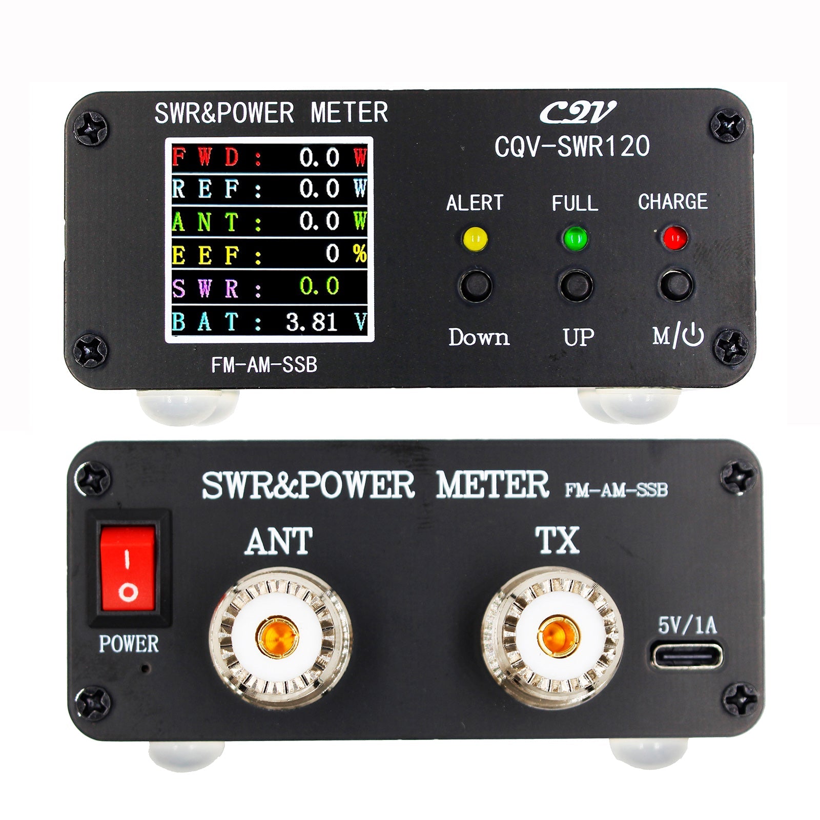 1,8 MHz-54 MHz staande golfmeter 240 * 240 Full Color LCD-scherm Vermogensmeter