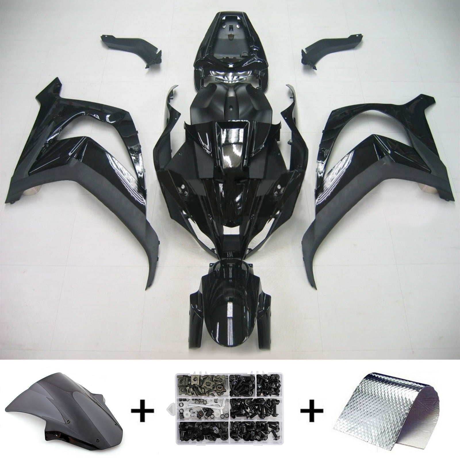 2011-2015 Kawasaki ZX10R Amotopart Injeksjon Fairing Kit Bodywork Plast Abs #103
