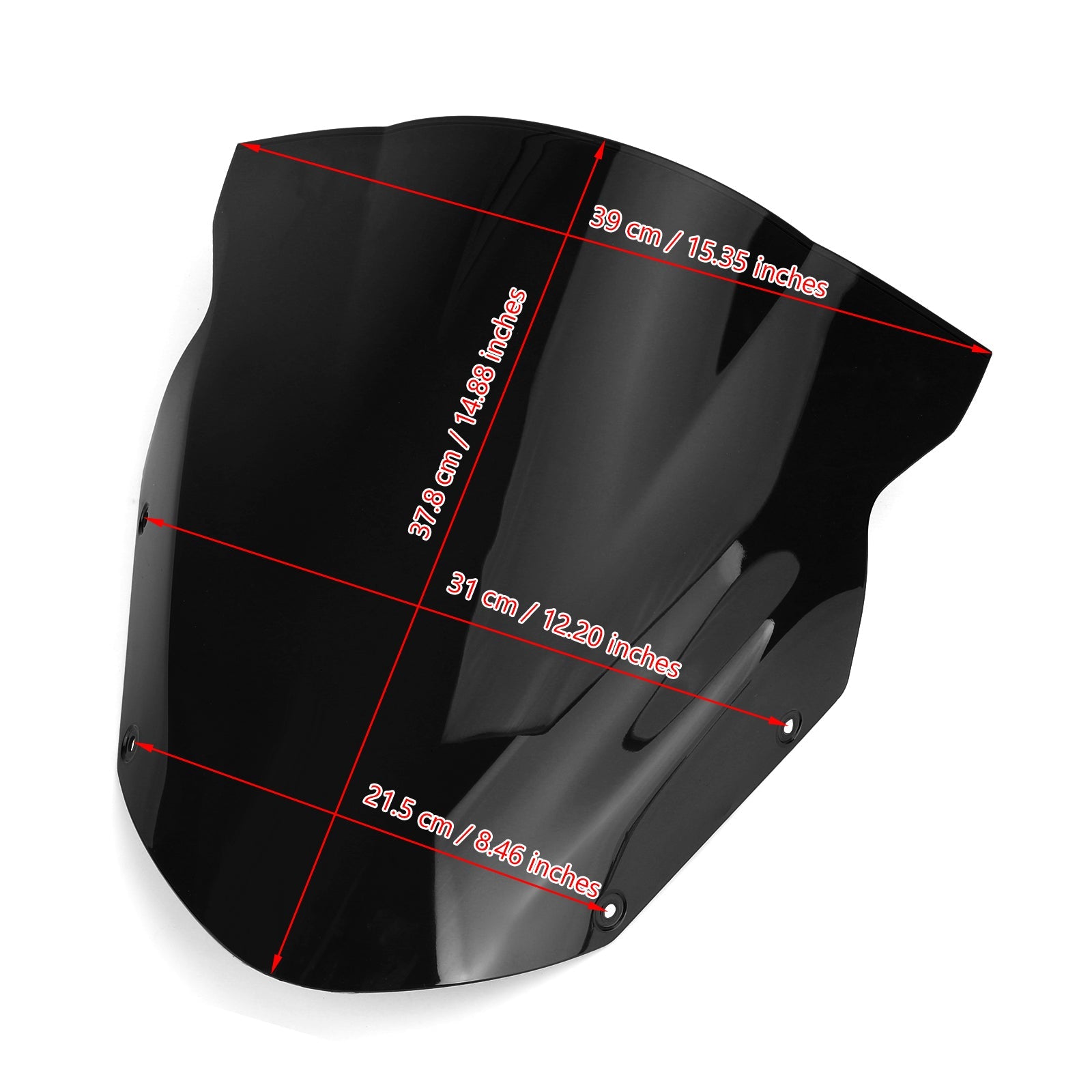 Vindrutan vindruta vindskydd för Kawasaki ninja 650 ER6F 2009-2011 Generic