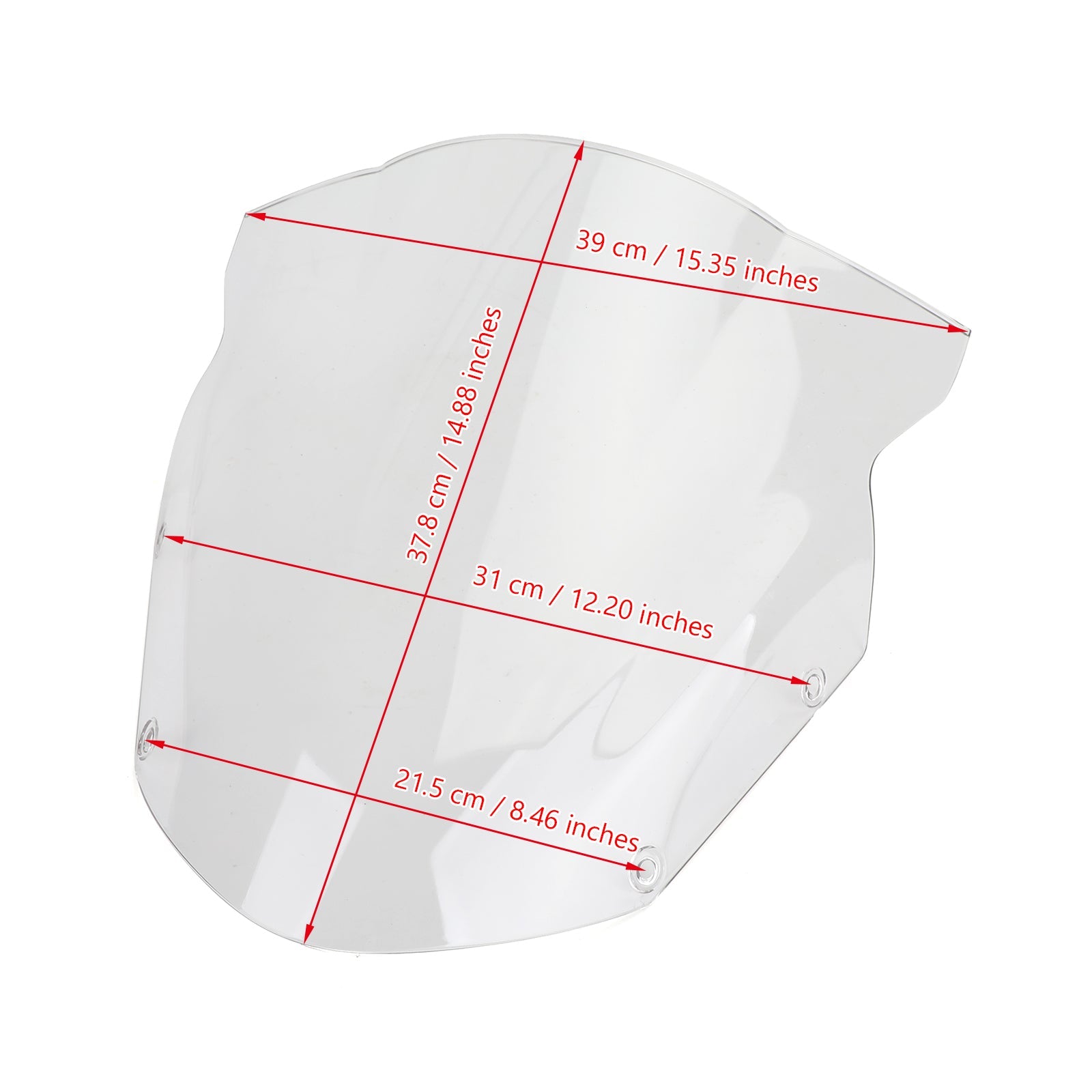 Vindrutan vindruta vindskydd för Kawasaki ninja 650 ER6F 2009-2011 Generic