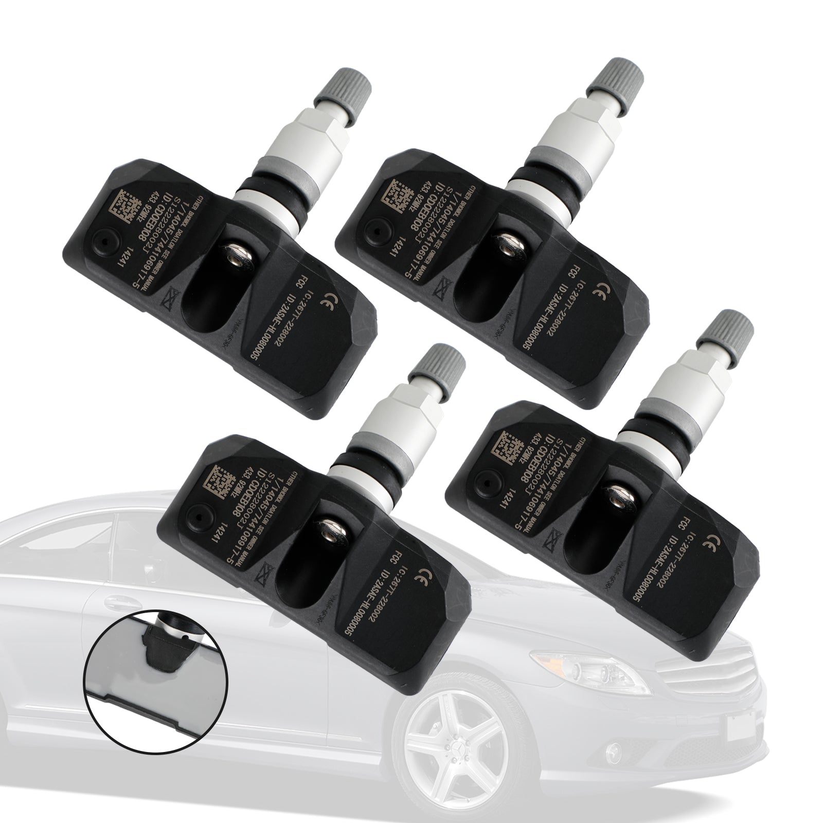 Benz GL550 GL320 S450 Dekktrykkovervåkningssystem Sensor A0025406717 4PCS