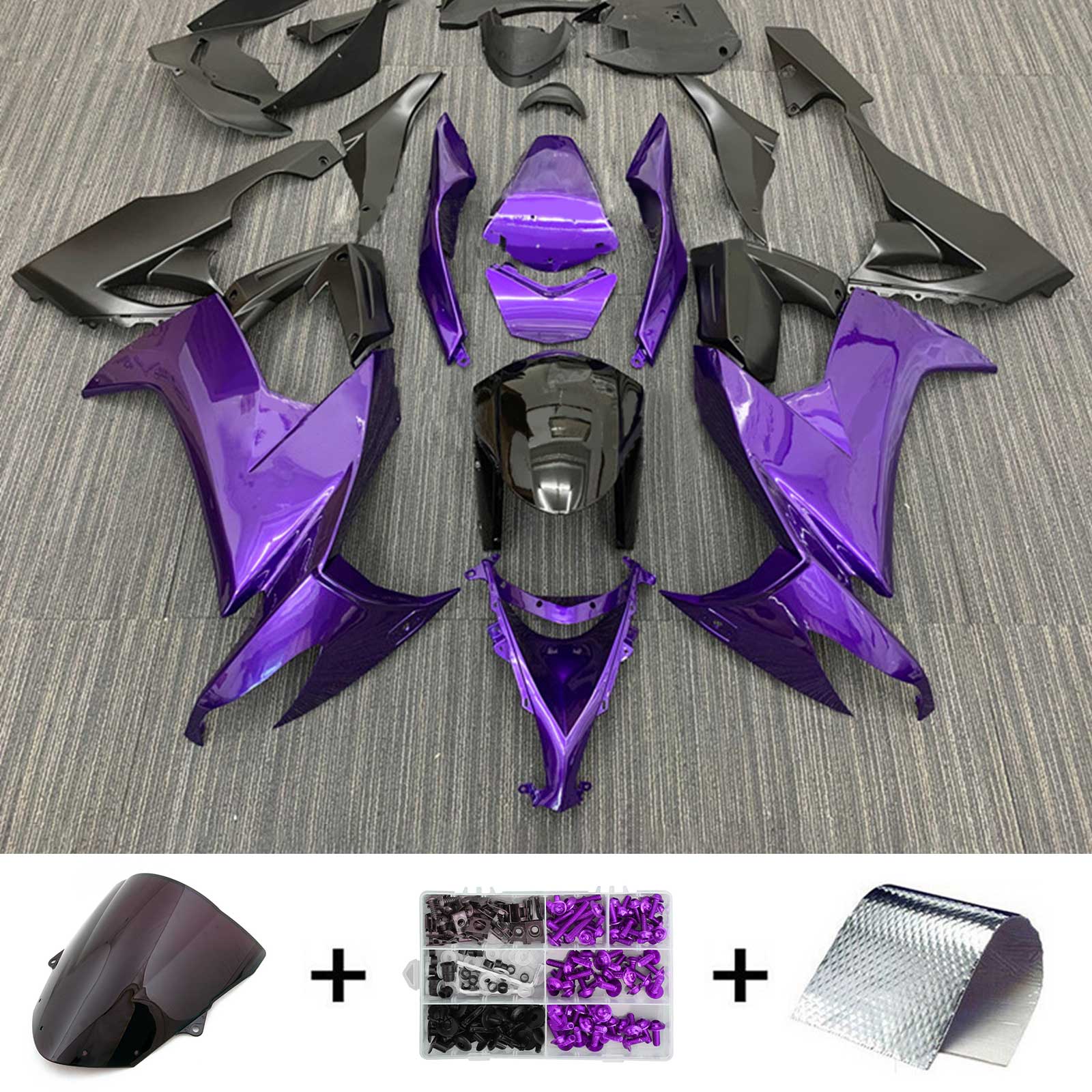 2008-2010 Kawasaki ZX10R Injeksjon Fairing Kit Bodywork Plastic ABS#137